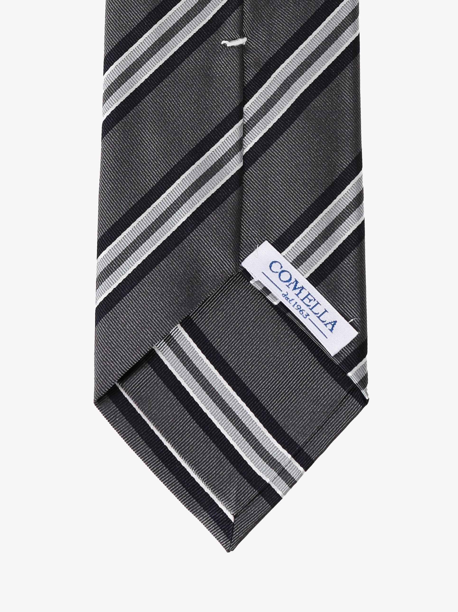 Cravatta a Strisce - Blu & Grigia - Comella Sartoria