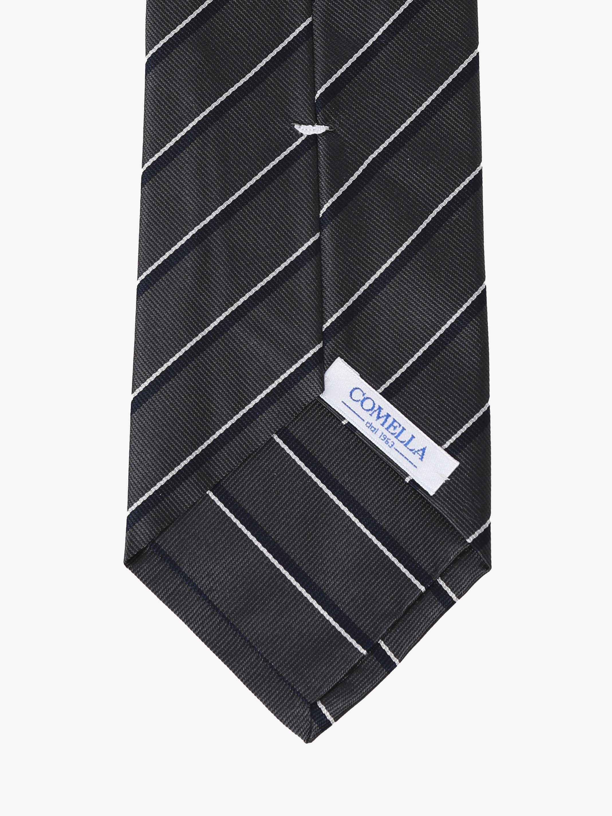 Cravatta a Strisce - Blu & Grigia - Comella Sartoria