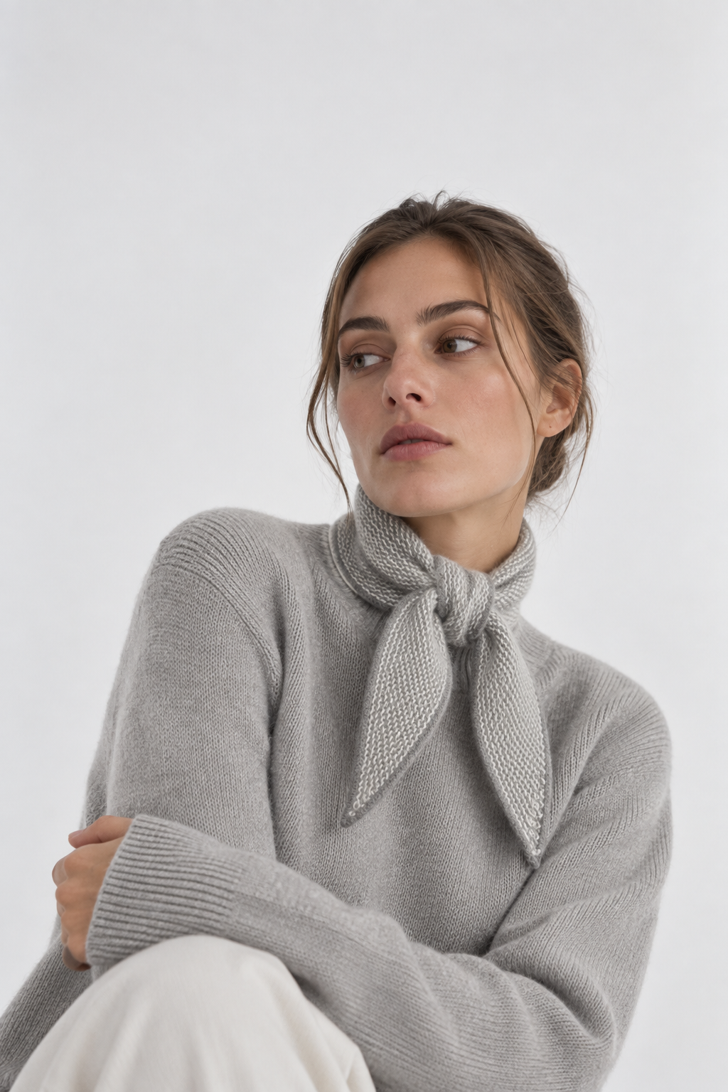 Mini Sciarpa in Cashmere - Ghiaccio - Comella Sartoria