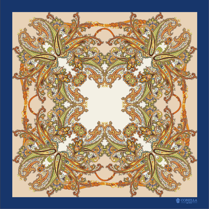 Foulard in Seta - Fantasia Blu