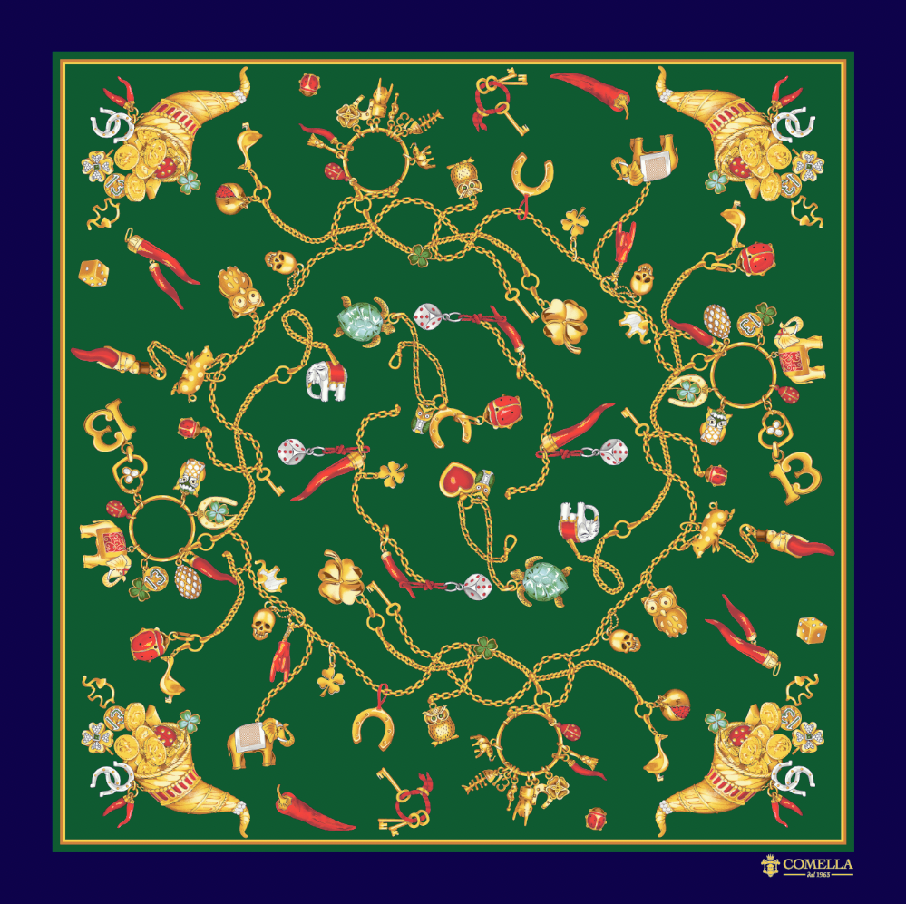 Foulard in Seta - Fantasia Blu