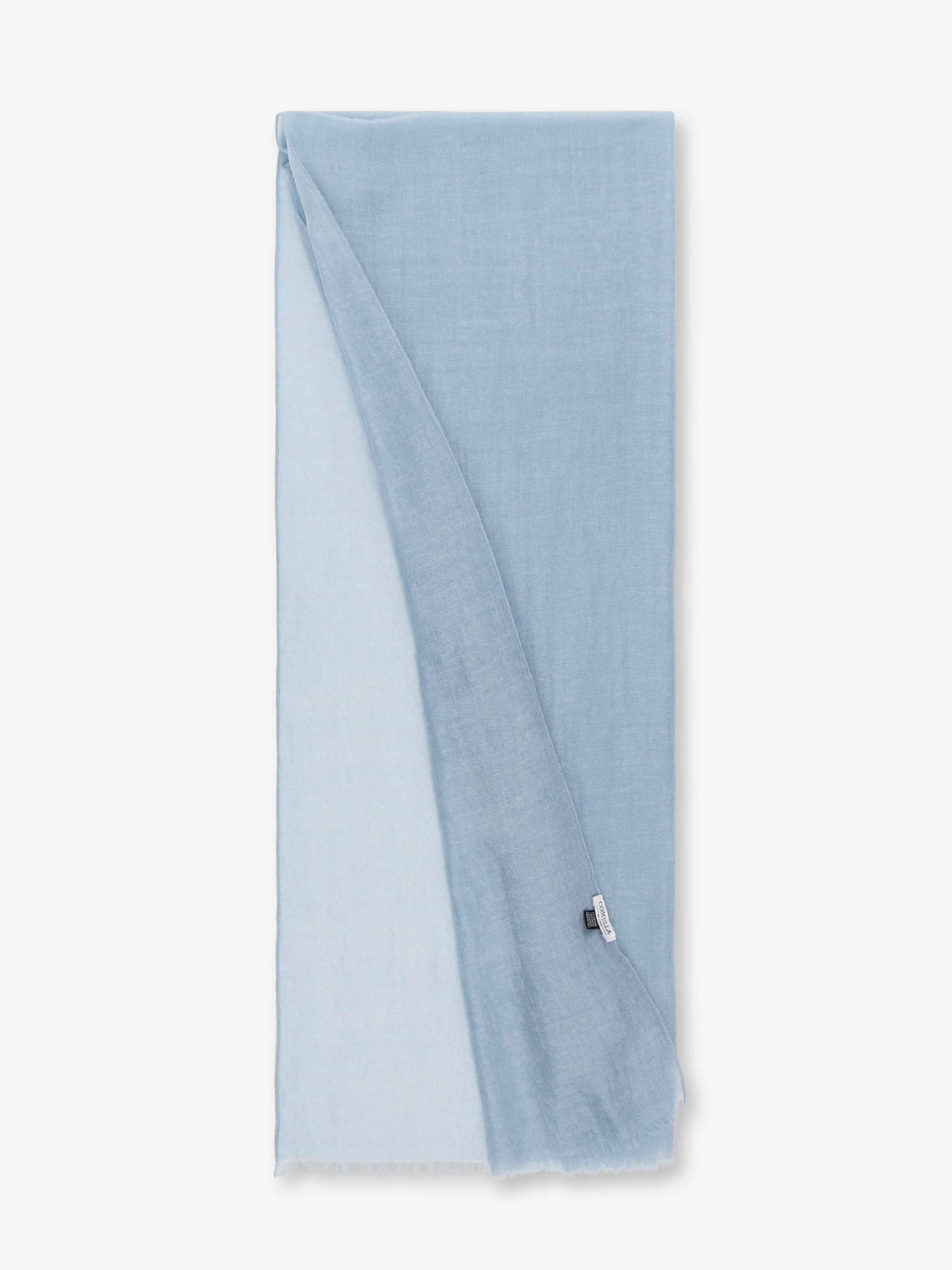 Sciarpa Cashmere 100% Mongolia - Azzurra