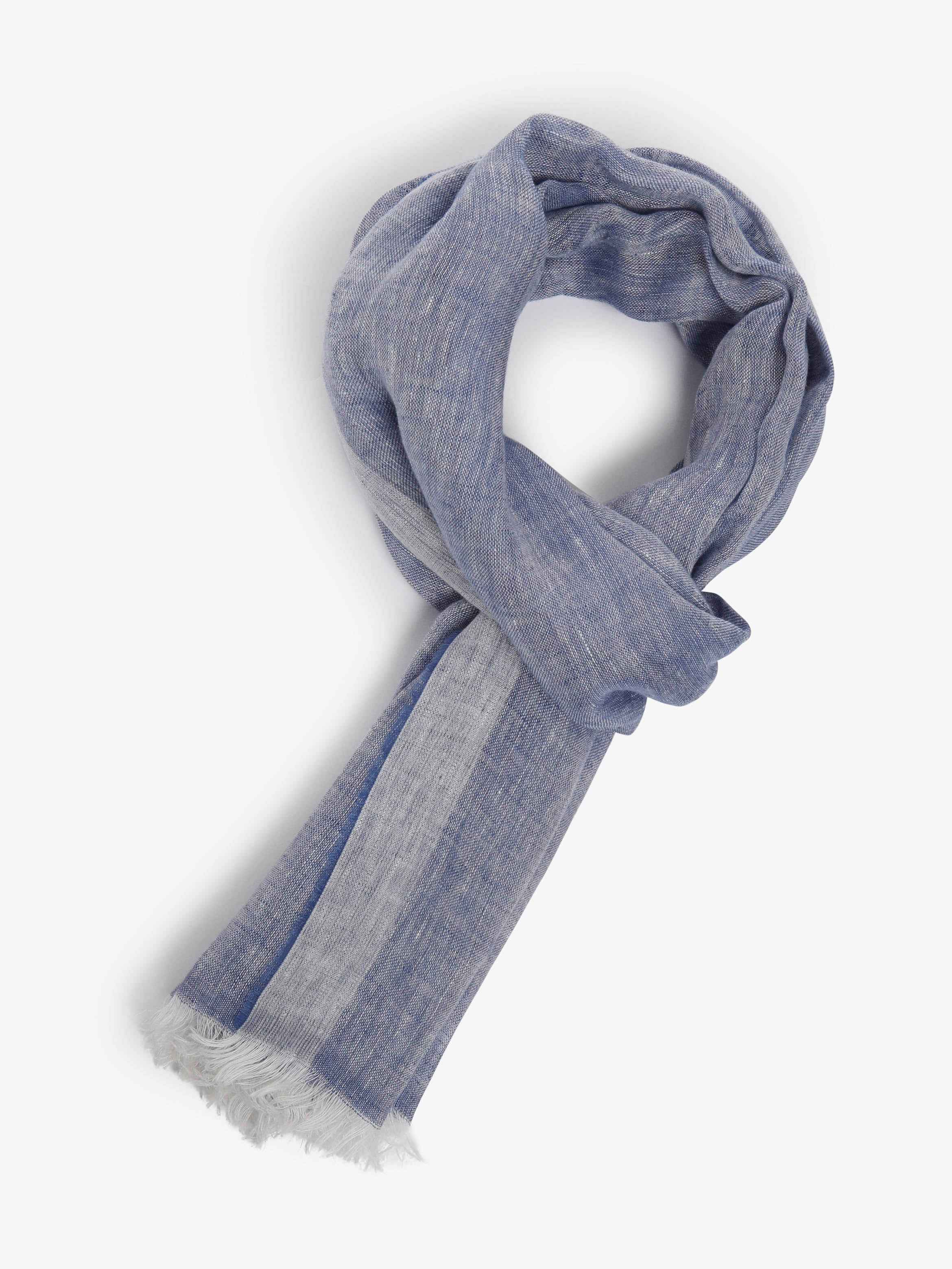 Sciarpa in Lino - Blu
