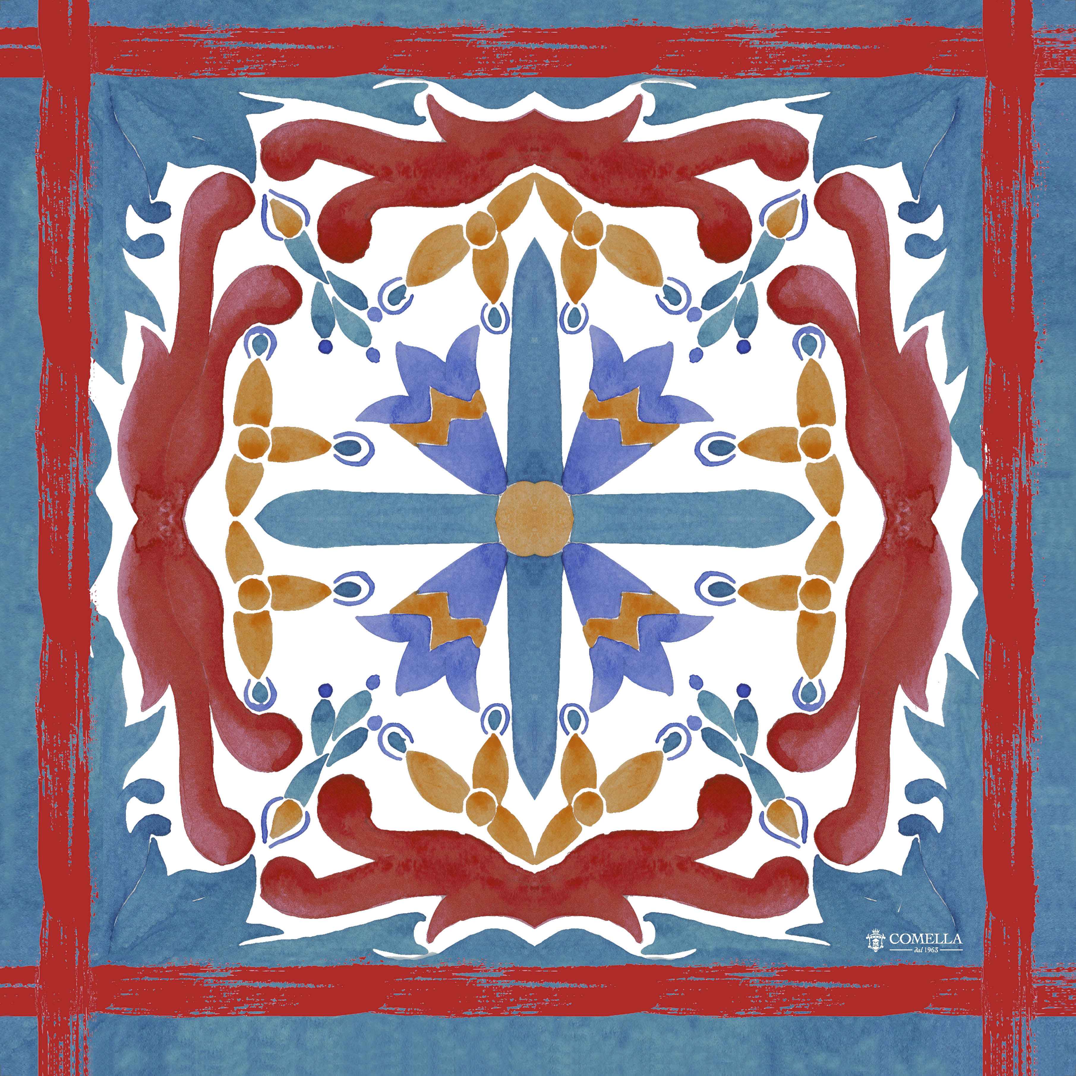 Foulard in Seta - Fantasia Blu