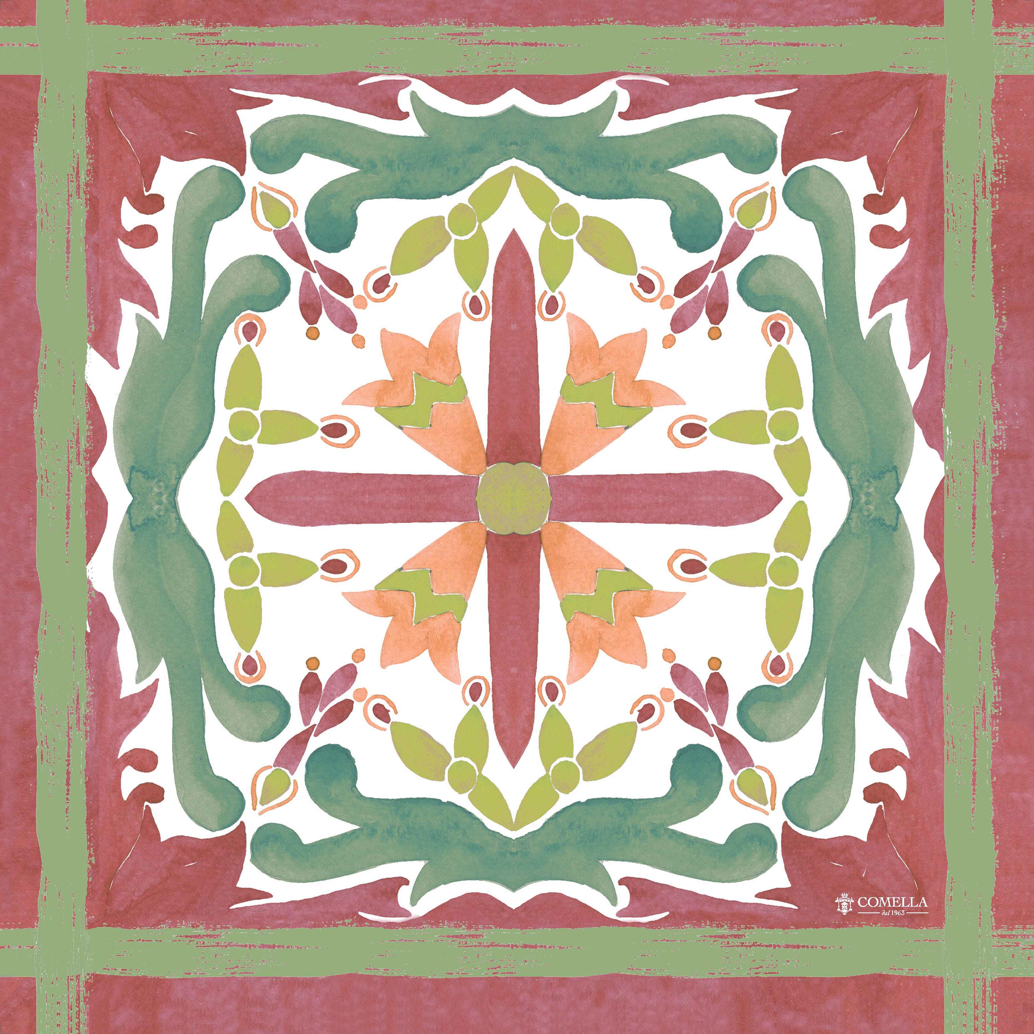 Foulard in Seta - Fantasia Rosso