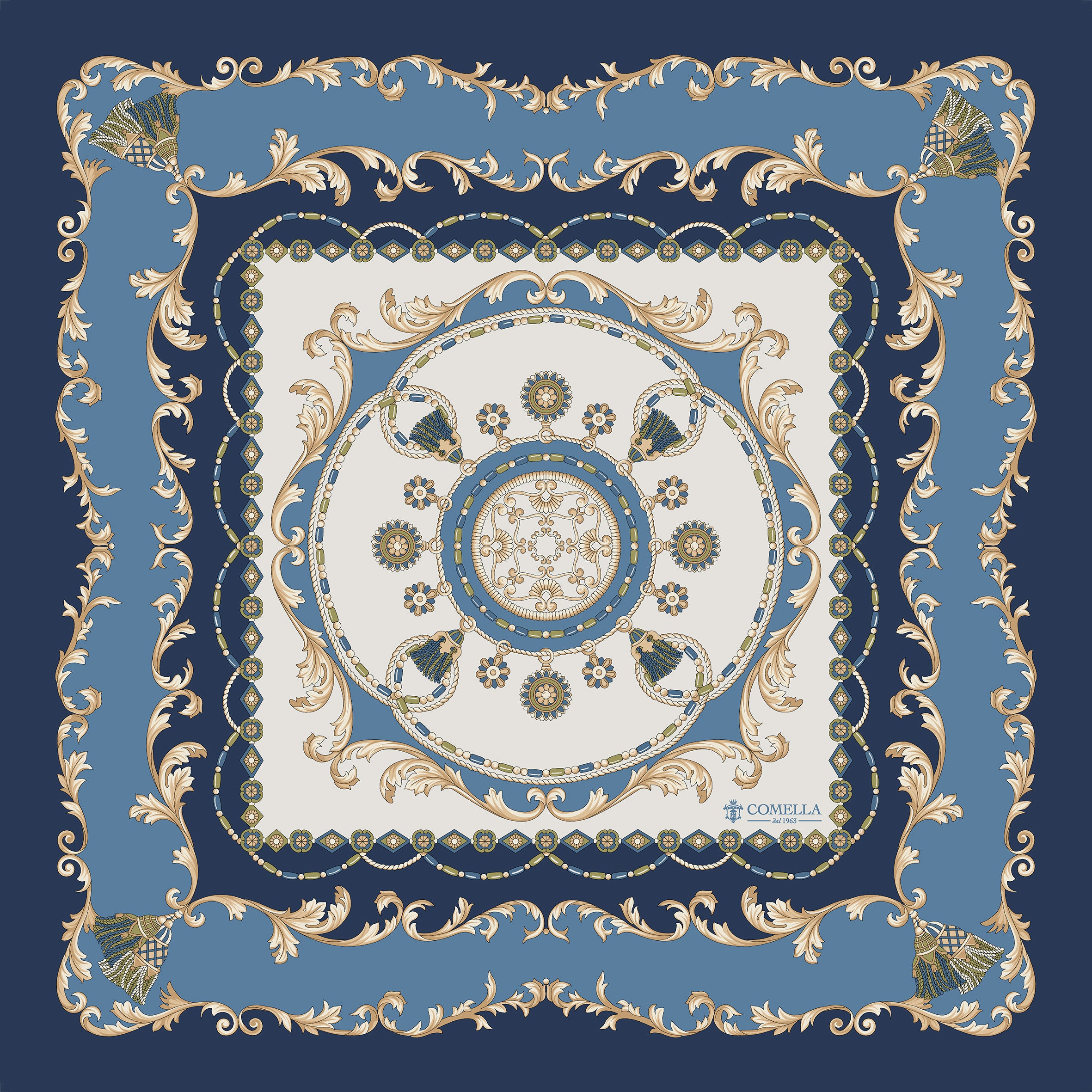 Foulard in Seta - Blu