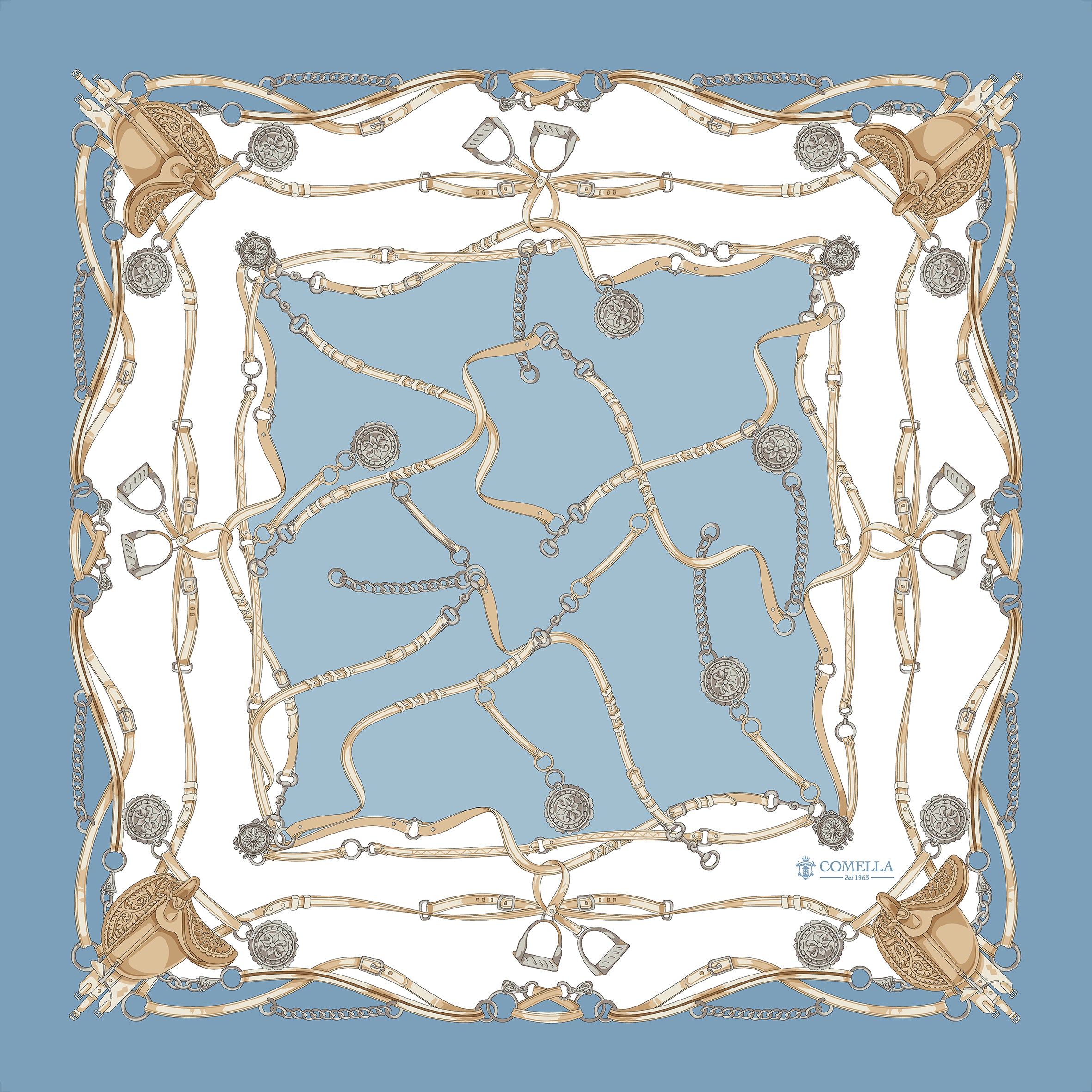 Foulard in Seta - Cielo