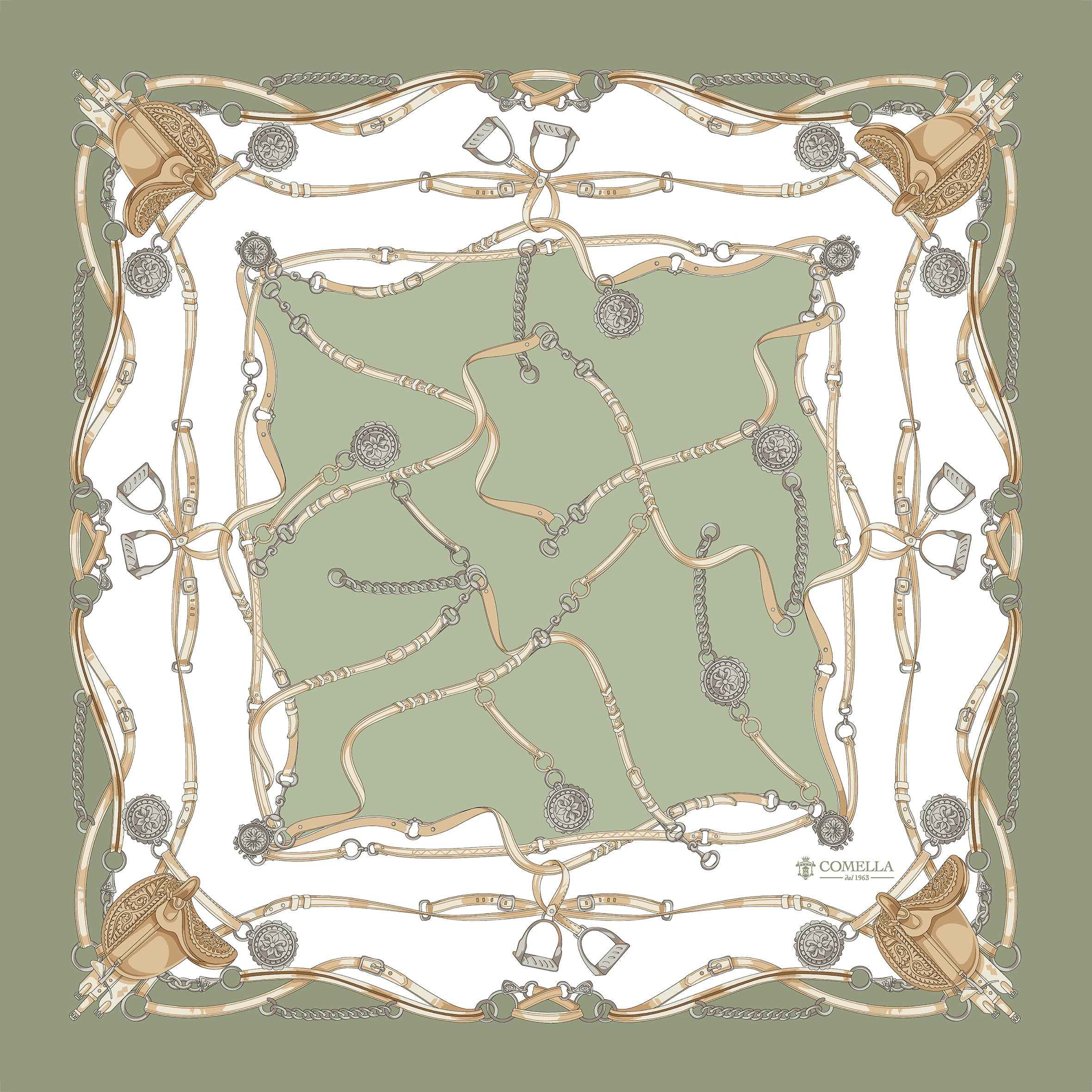 Foulard in Seta - Verde Salvia