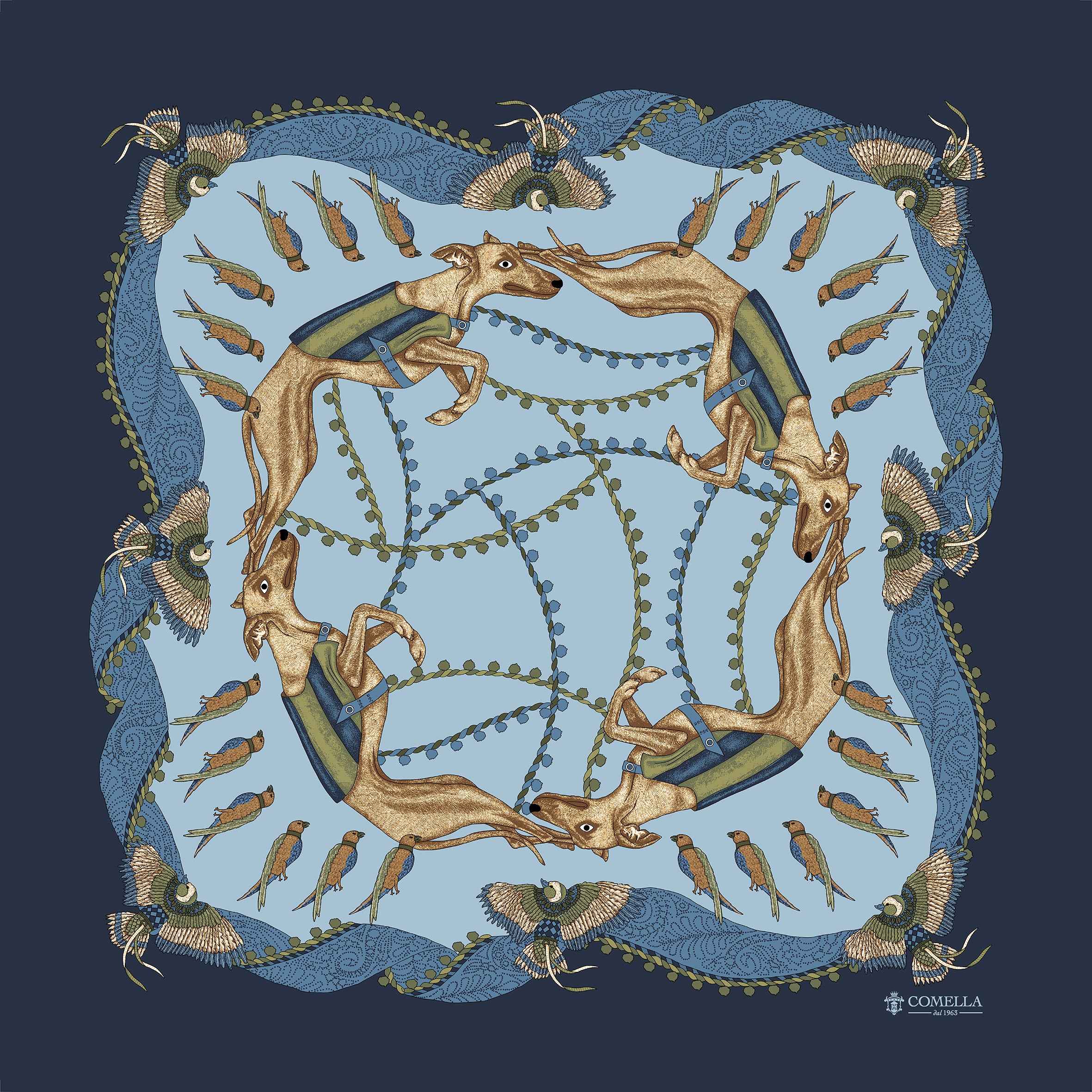 Foulard in Seta - Blu