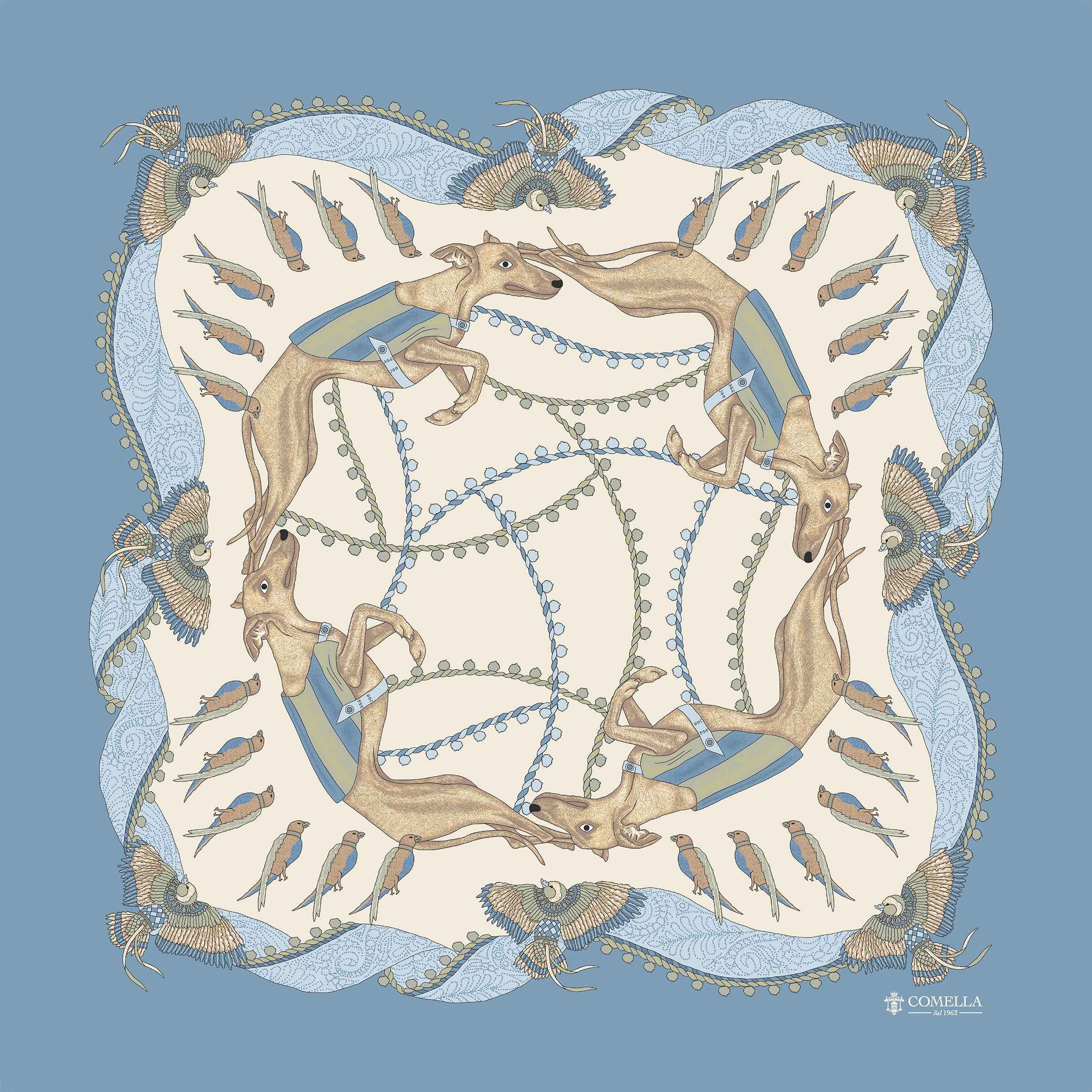 Foulard in Seta - Celeste