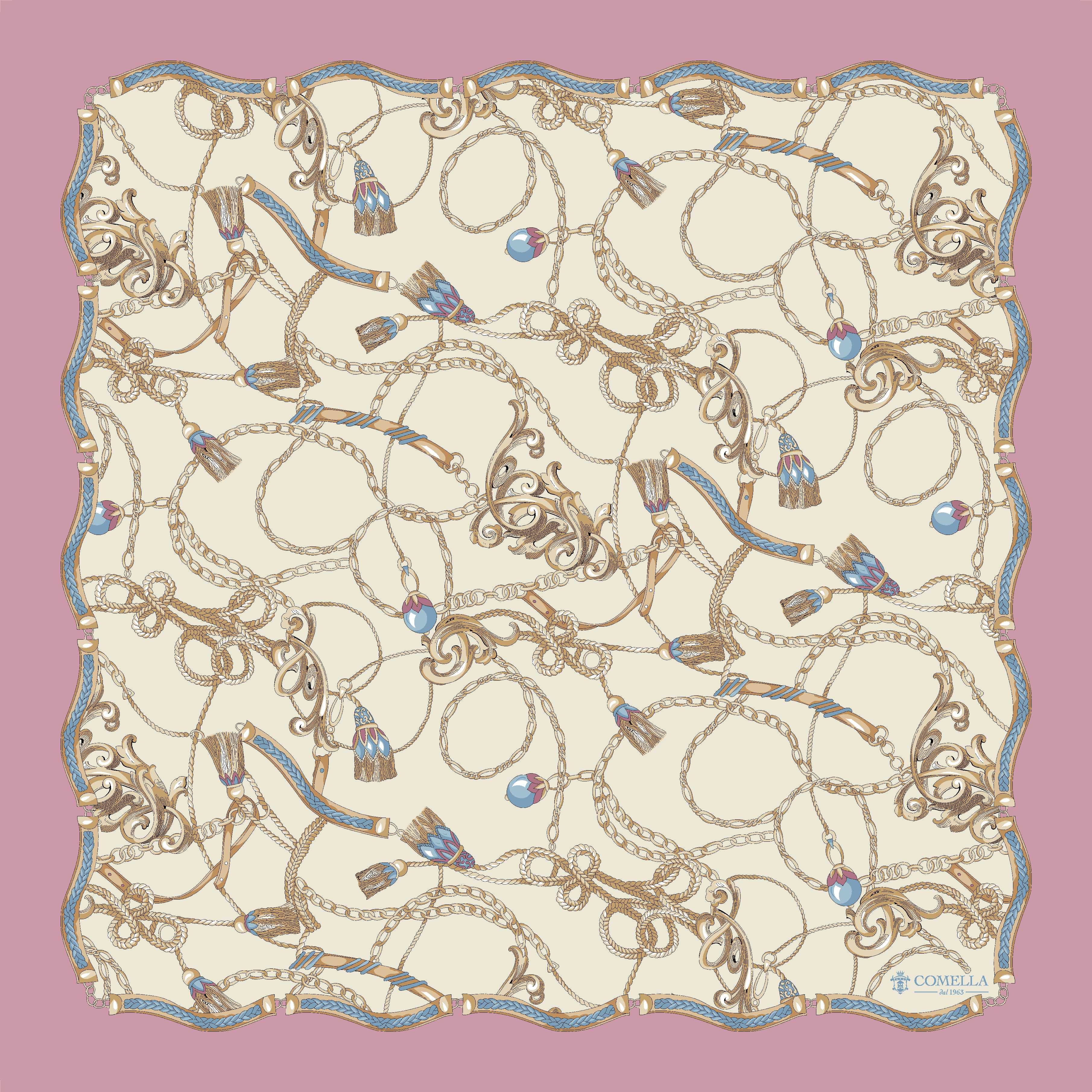 Foulard in Seta - Cipria e Beige