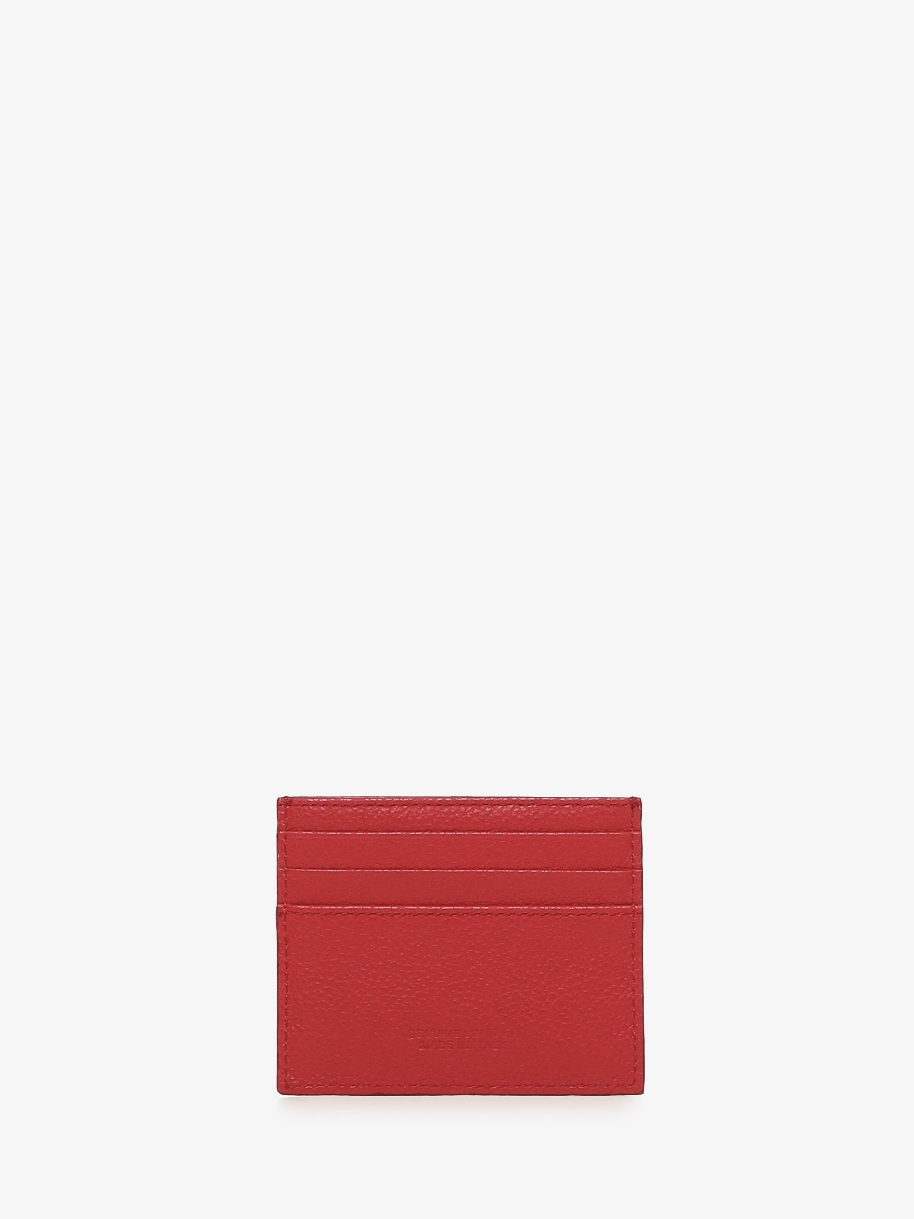 Portacarte in Pelle di Vitello - Rosso