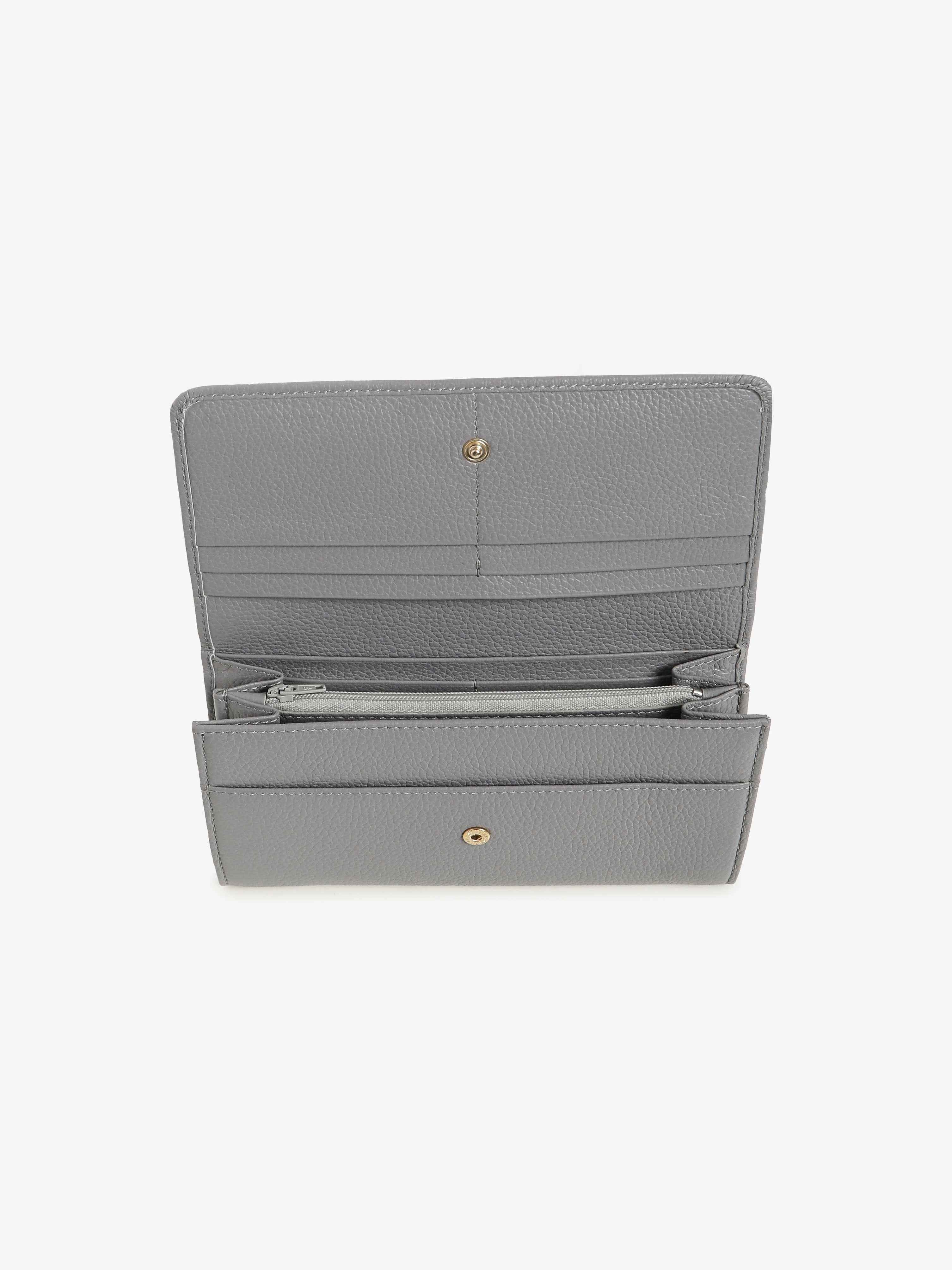 Portafoglio in Pelle di Vitello - Argento