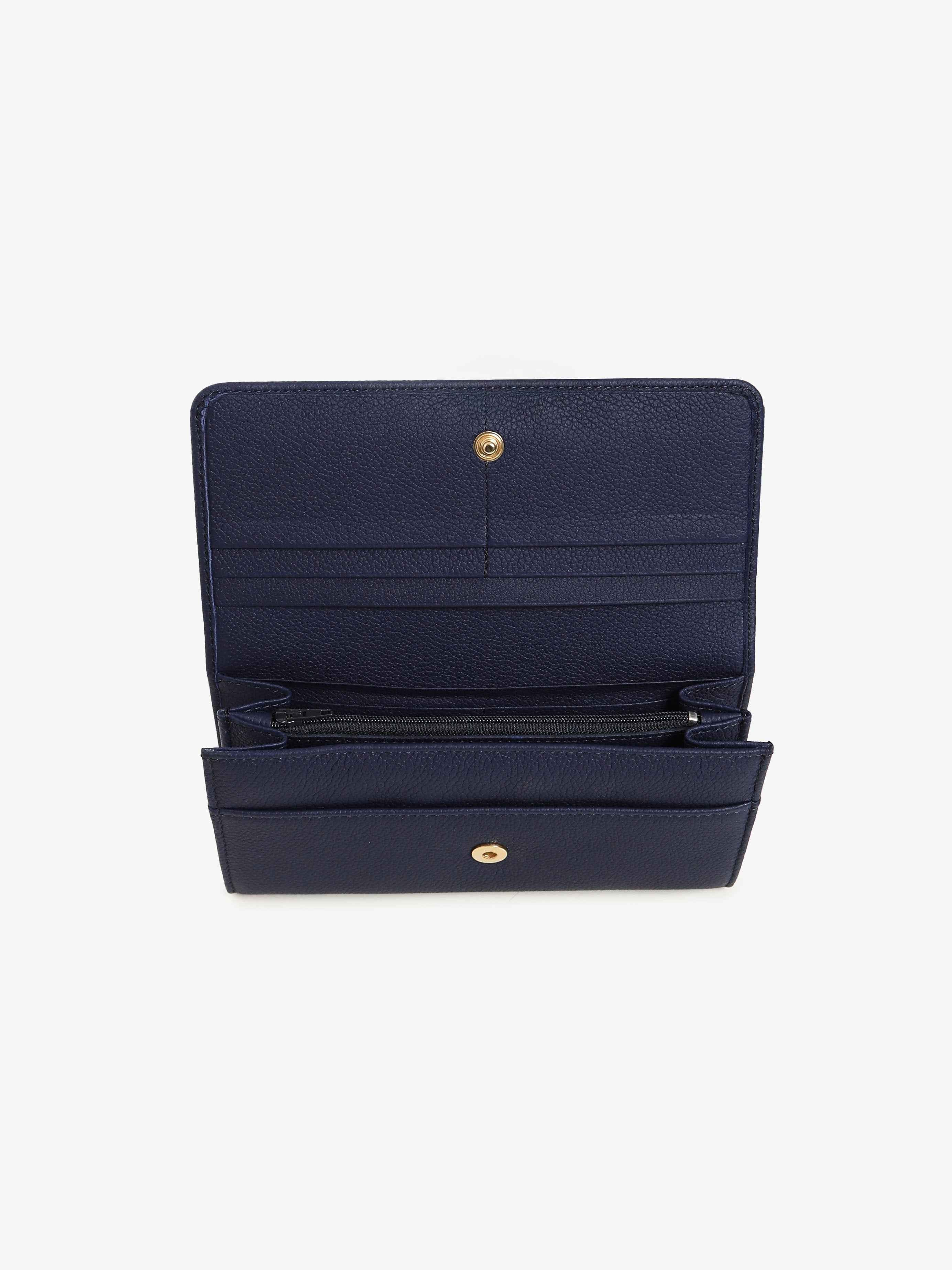 Portafoglio in Pelle di Vitello - Blu