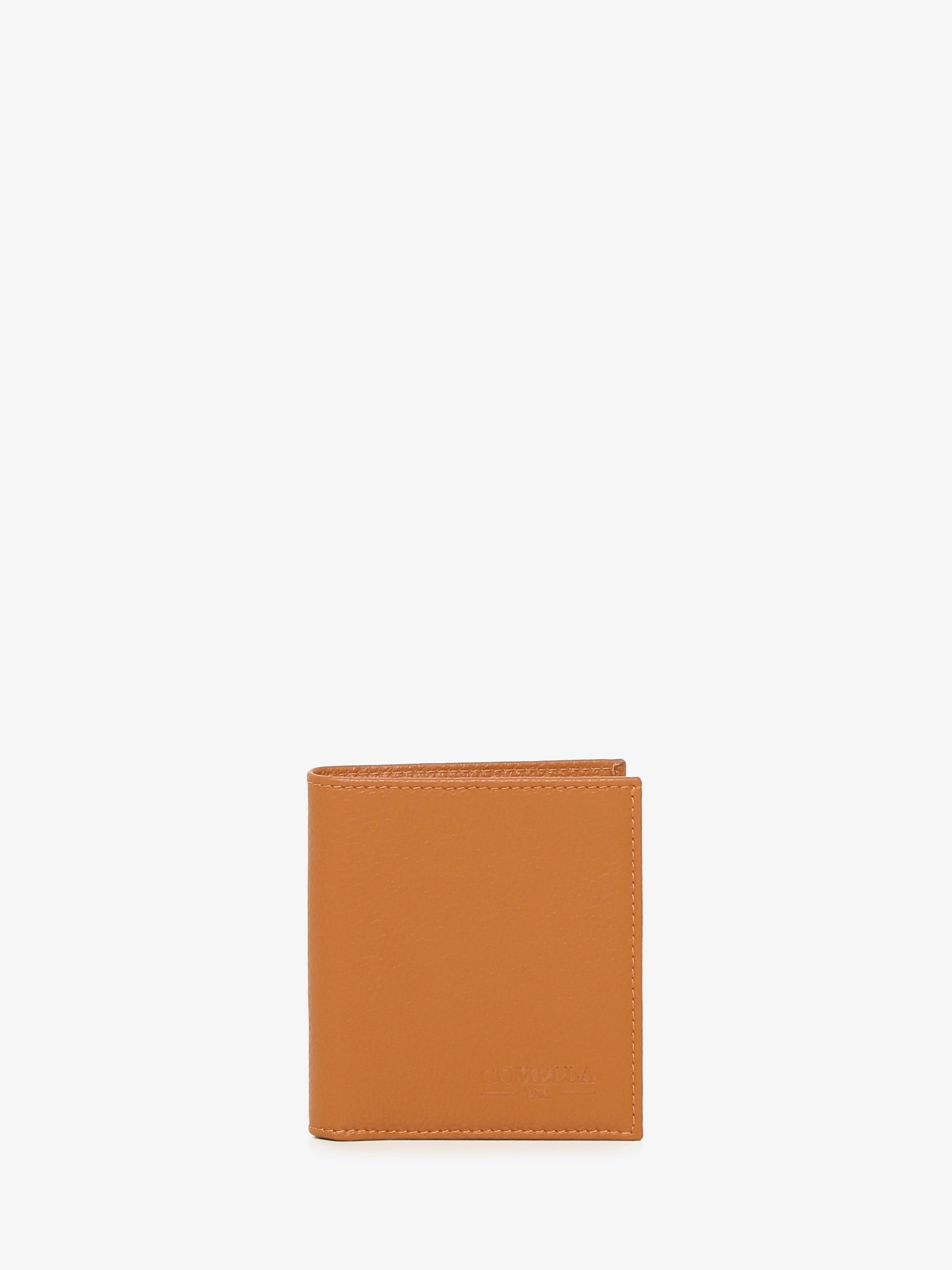 Porta carte pieghevole in Pelle di Vitello - Arancione