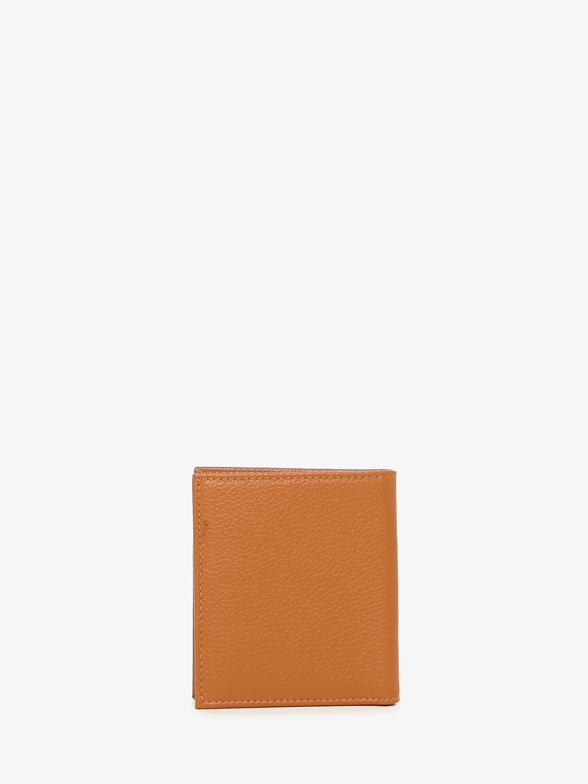 Porta carte pieghevole in Pelle di Vitello - Arancione