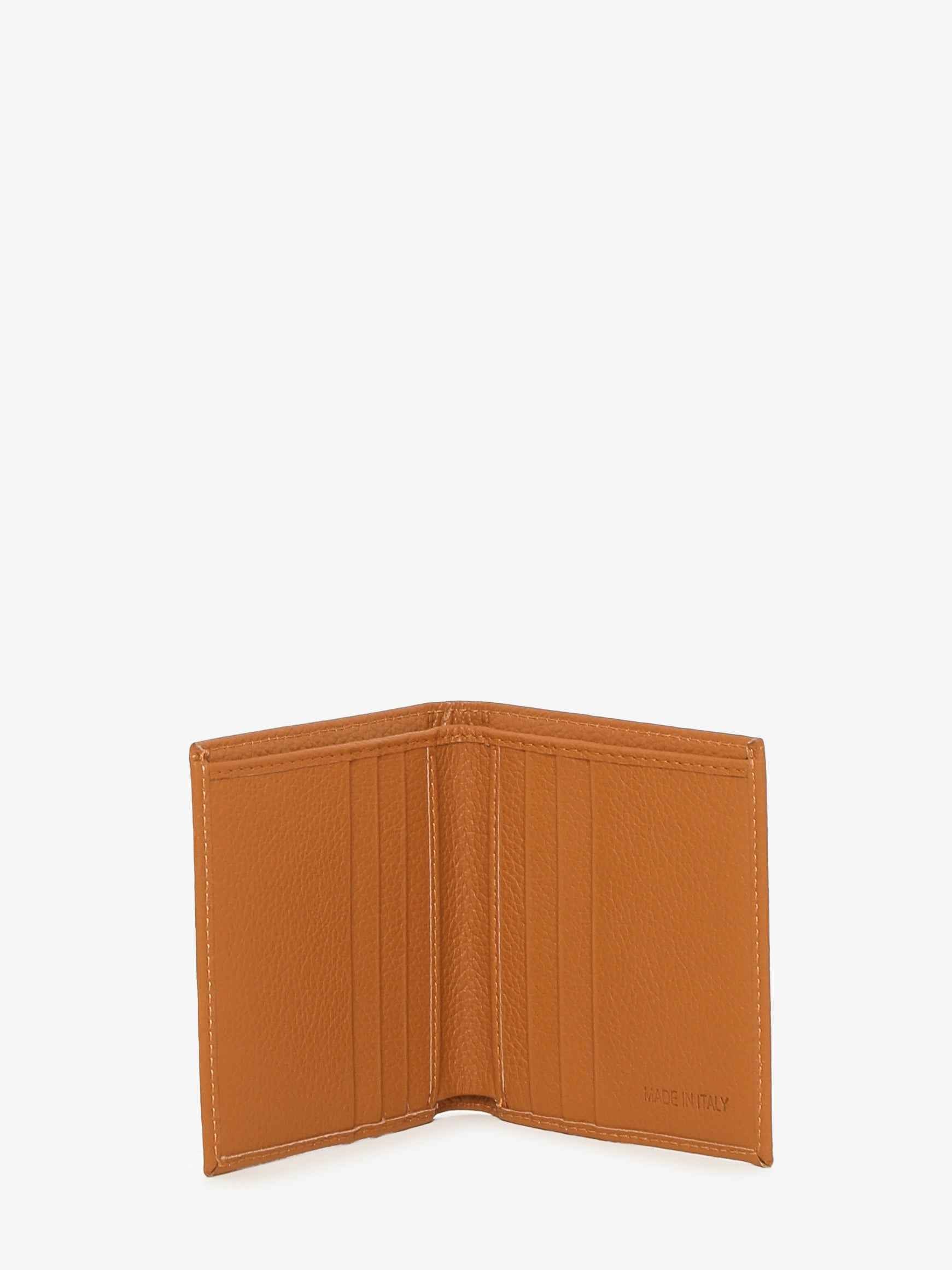 Porta carte pieghevole in Pelle di Vitello - Arancione