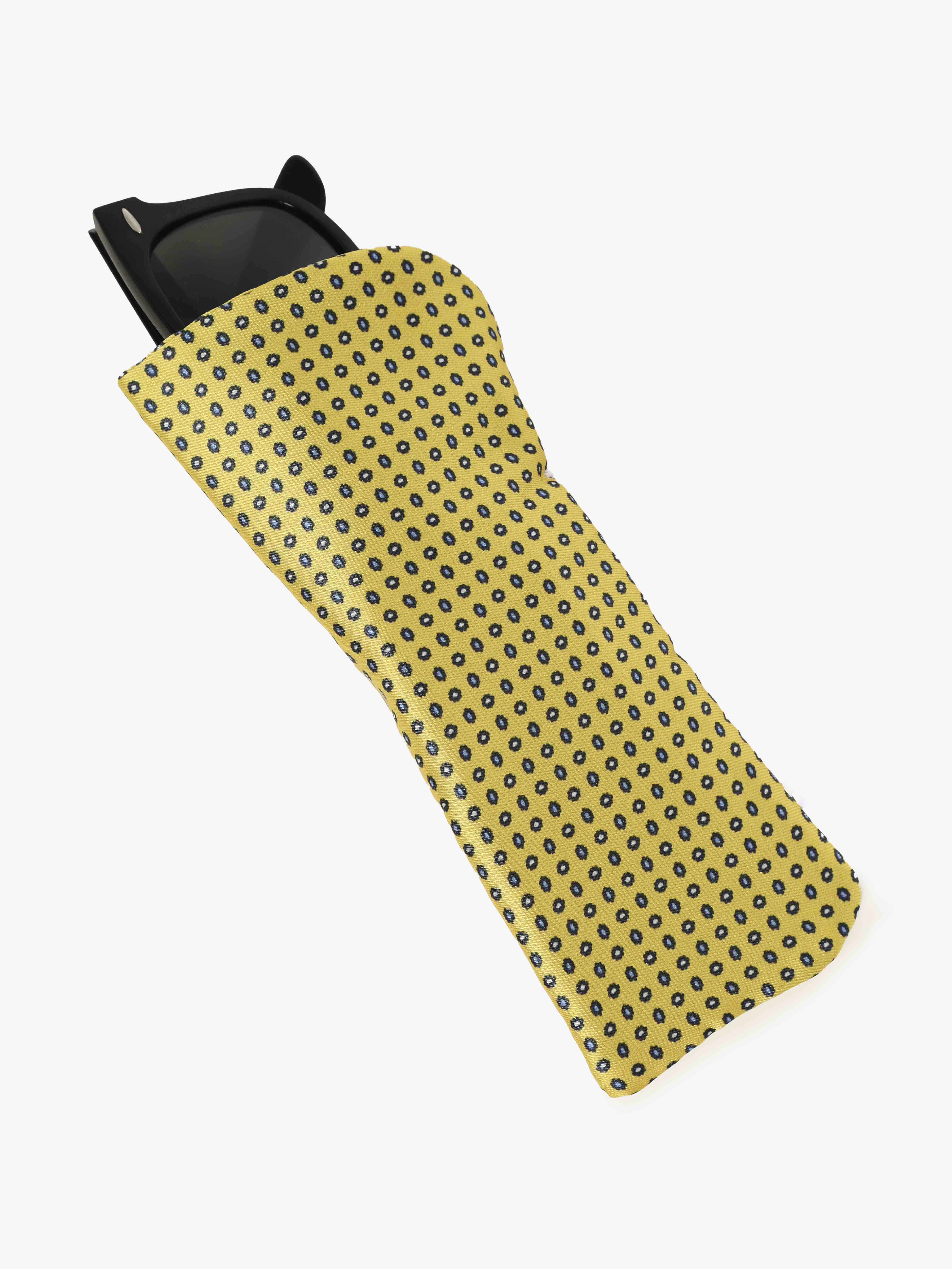 Custodia per occhiali in seta - Giallo