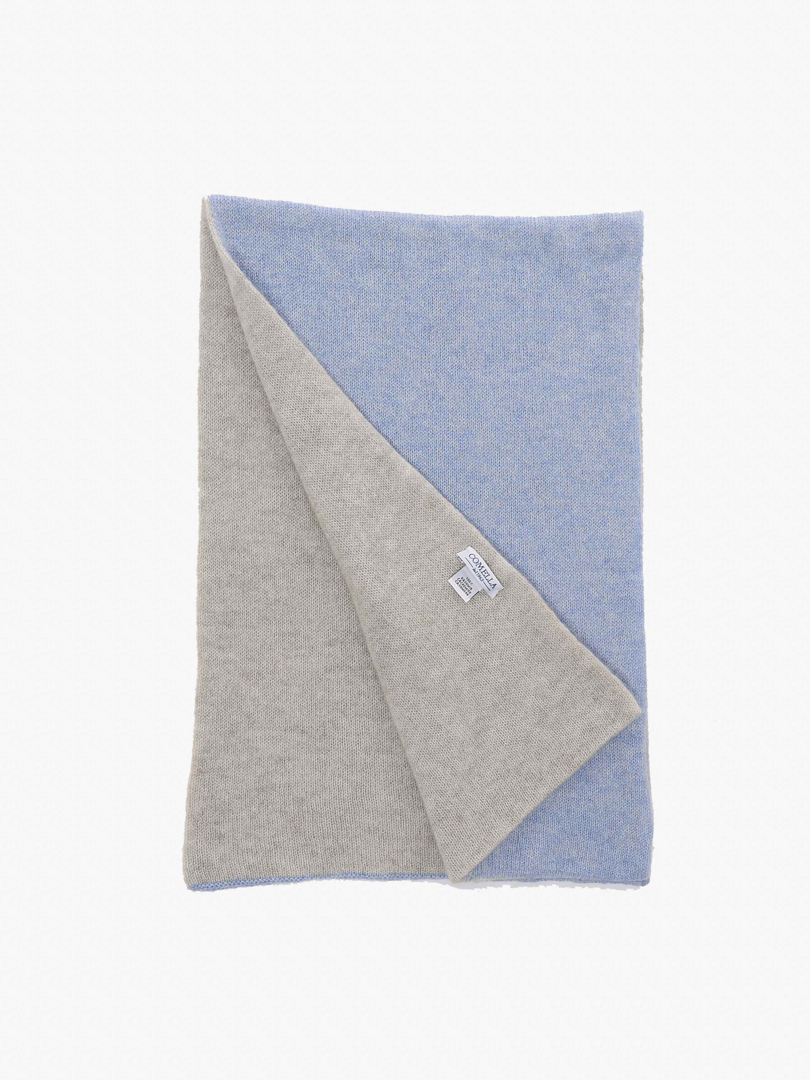 Scaldacollo in Cashmere - Azzurro & Beige - Comella Sartoria