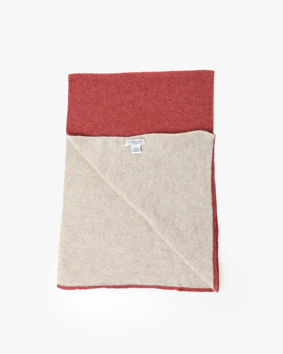 Scaldacollo in Cashmere - Corallo / Beige - Comella Sartoria