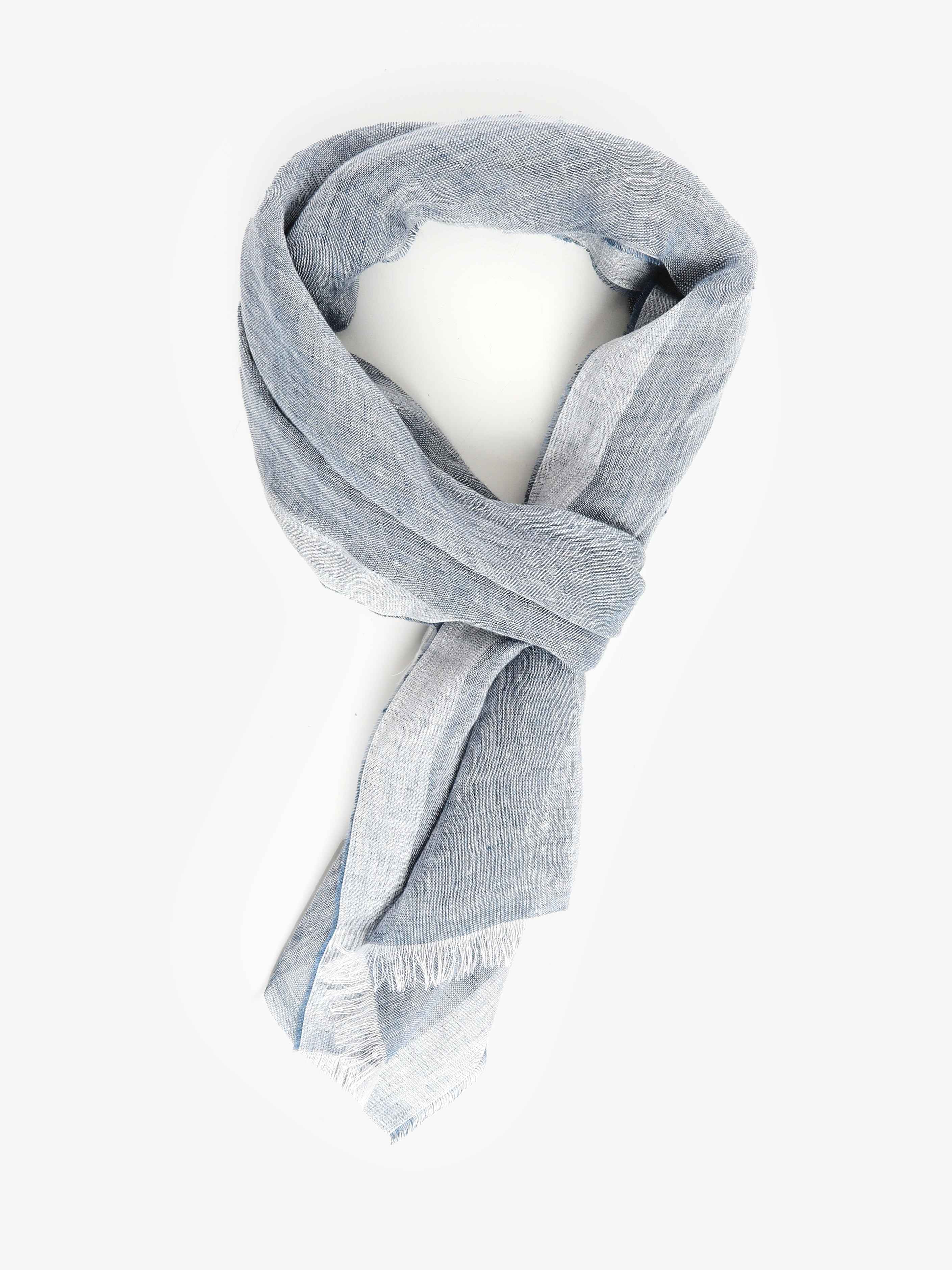 Sciarpa in Lino - Celeste Polvere