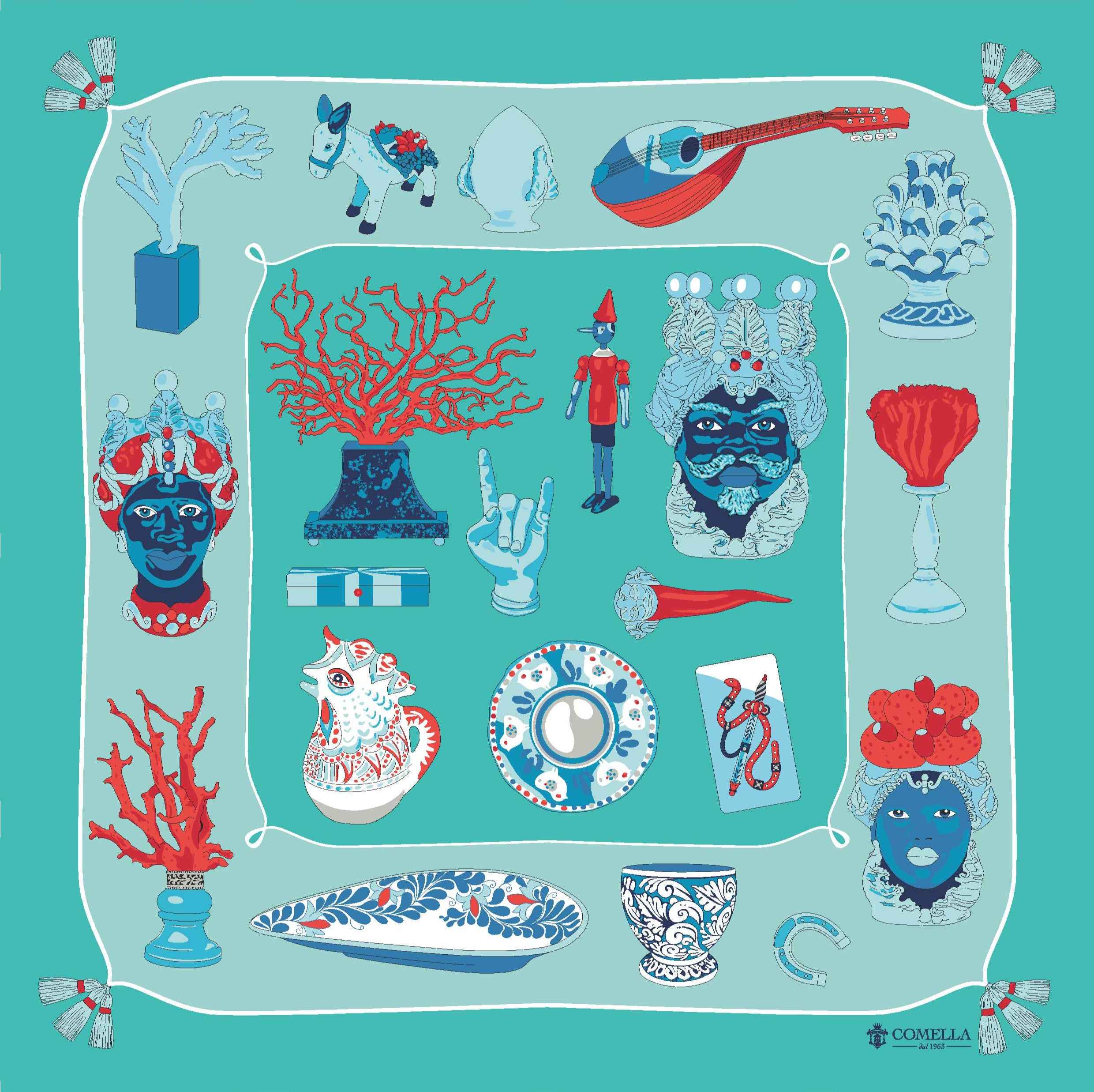 Foulard in Seta - Turchese