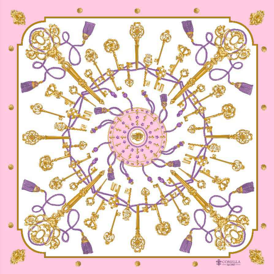 Foulard in Seta - Chiavi Rosa