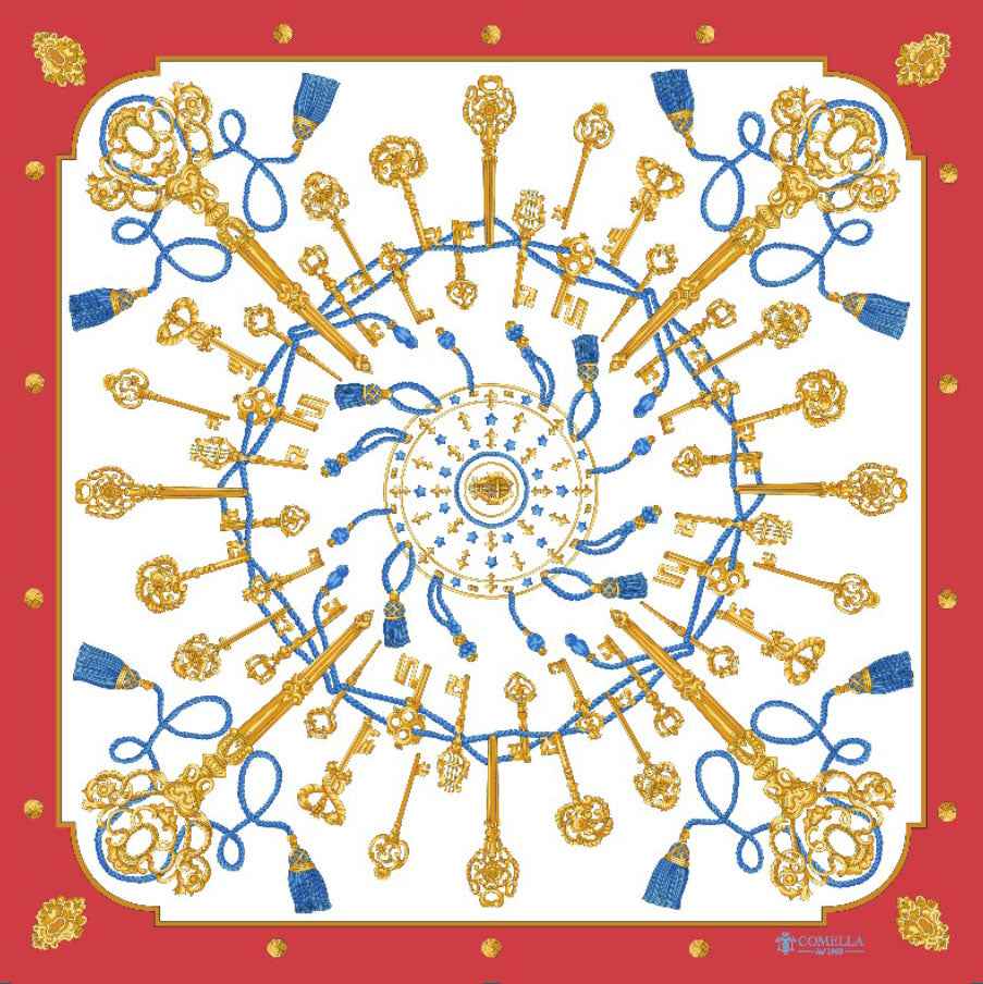 Foulard in Seta - Chiavi Rosso