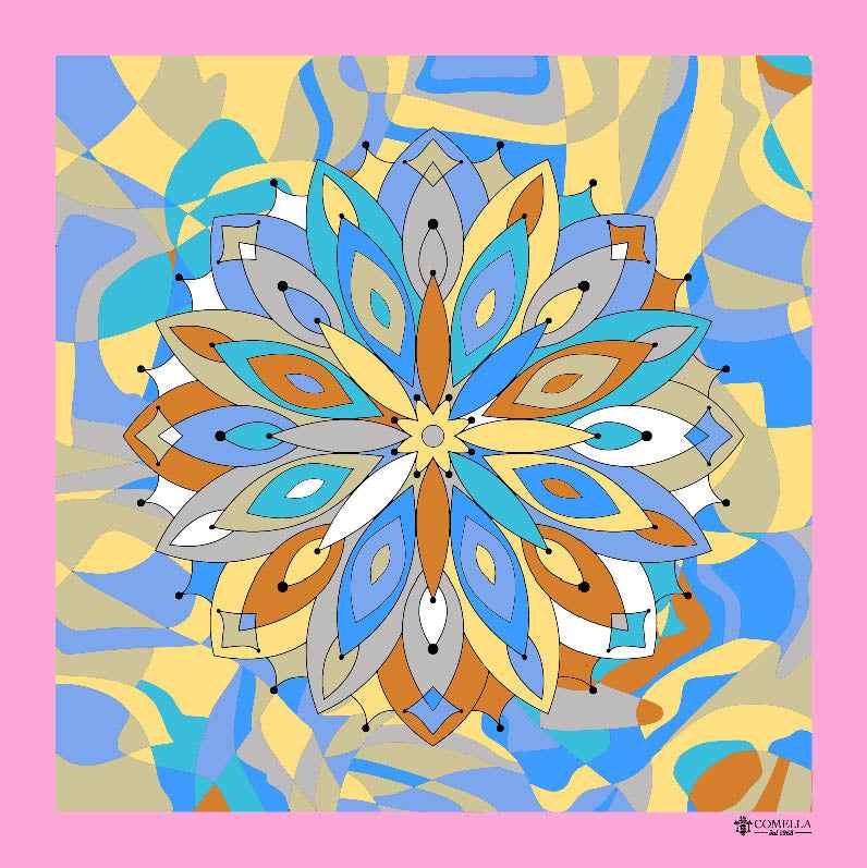 Foulard in Seta - Geometrico Rosa