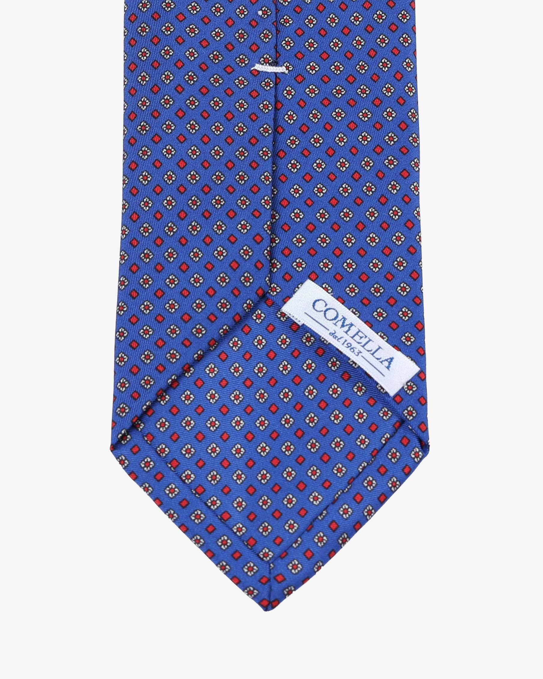 Cravatta con fantasia - Indaco - Comella Sartoria