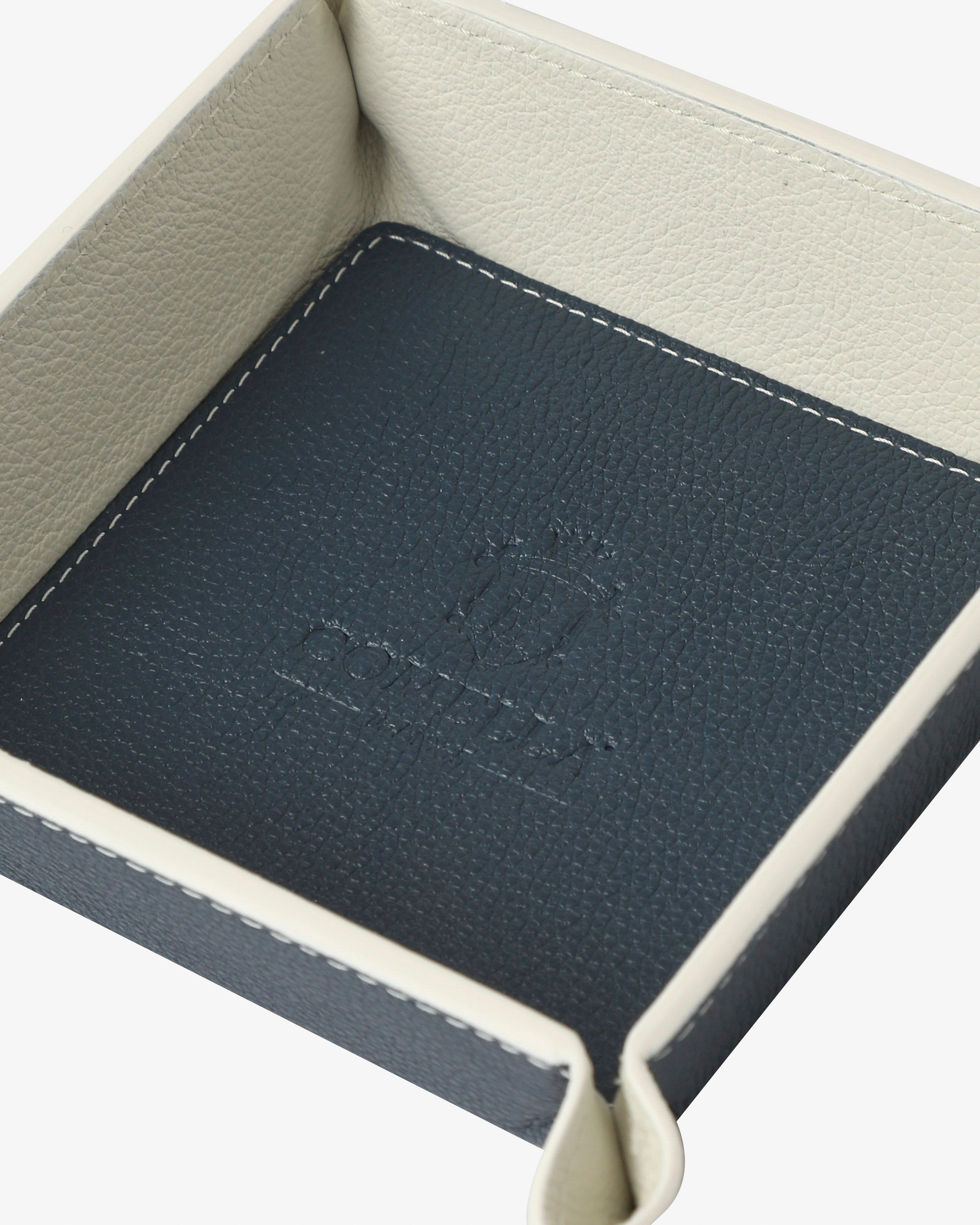 Svuota tasche in vera pelle - Blu/Bianco