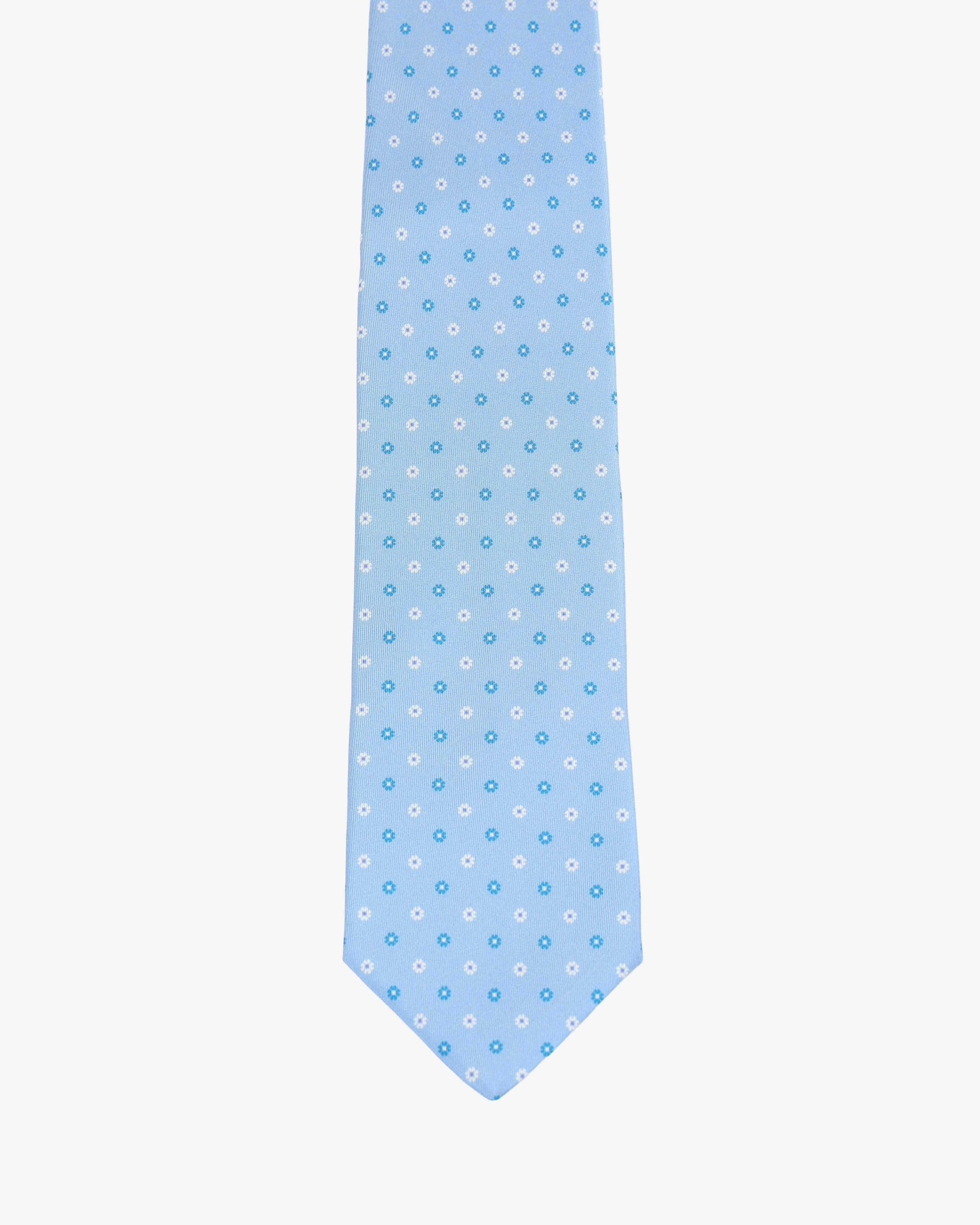 Cravatta con fantasia - Azzurro - Comella Sartoria