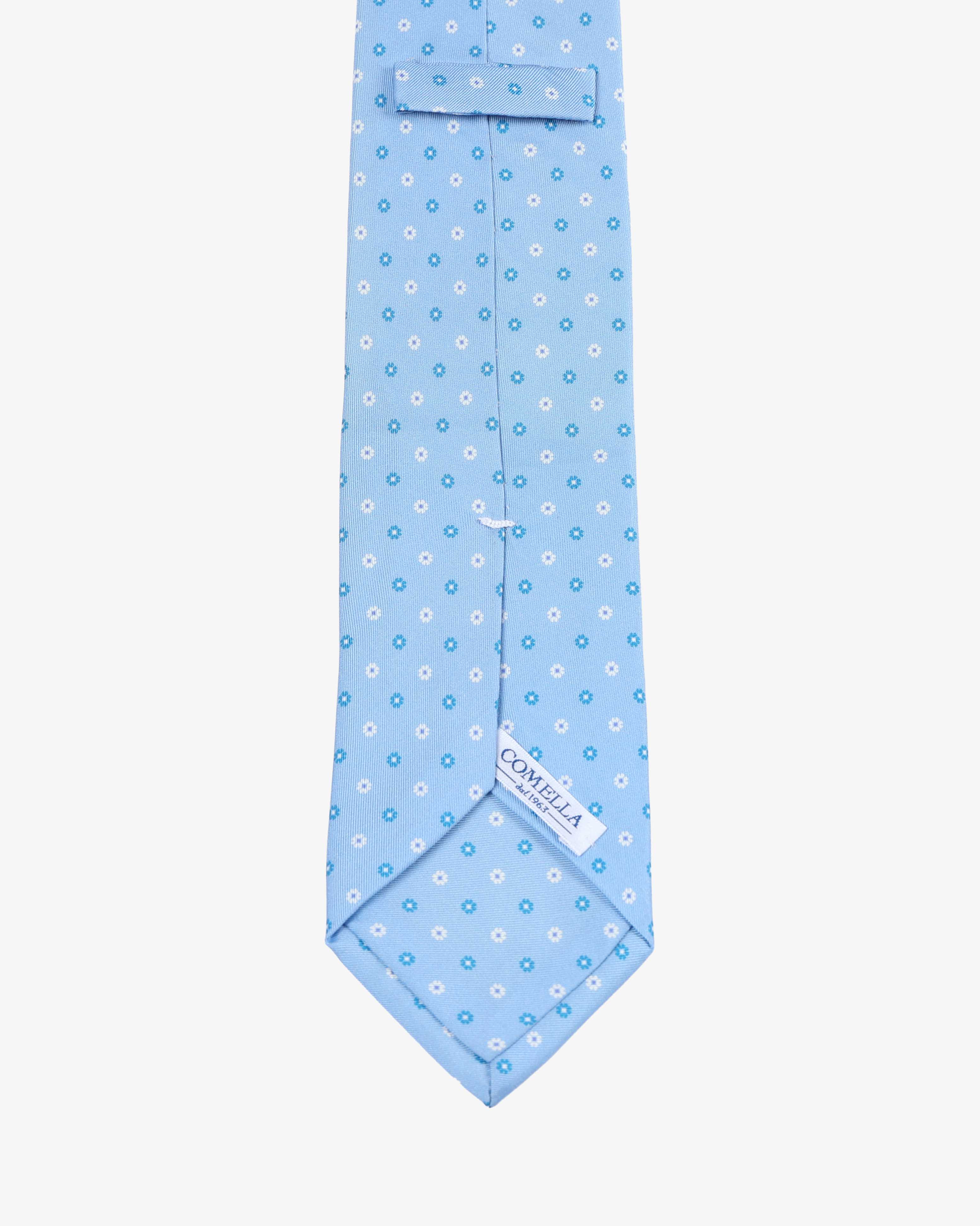 Cravatta con fantasia - Azzurro - Comella Sartoria