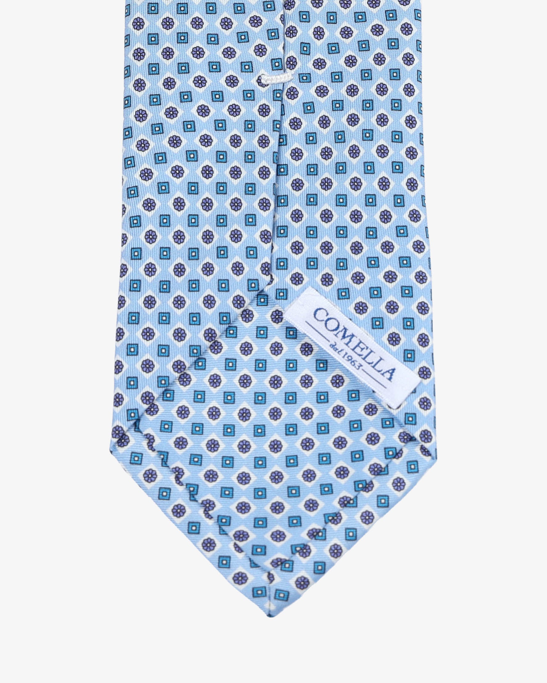 Cravatta con fantasia - Celeste Pastello - Comella Sartoria