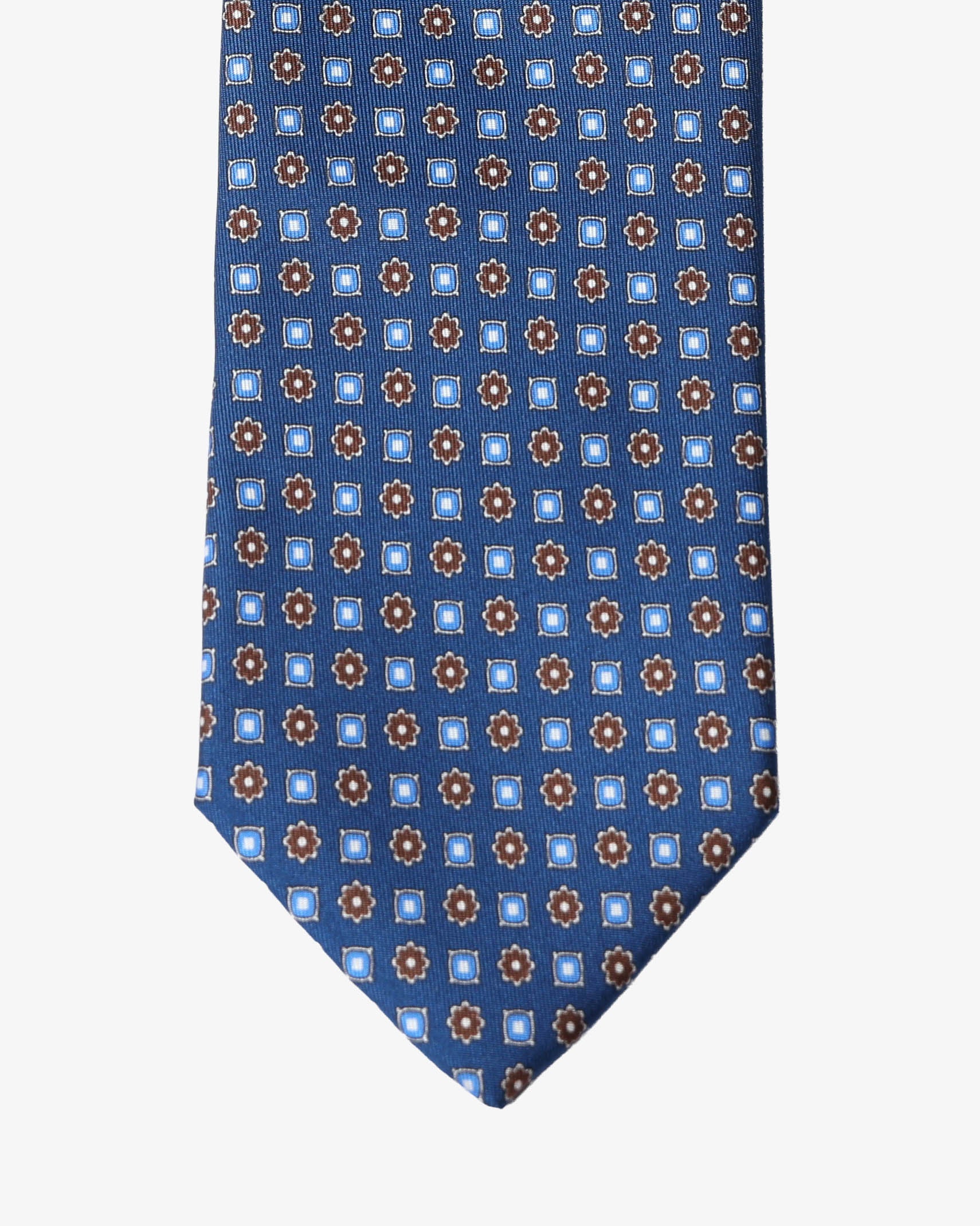 Cravatta con fantasia - Blu oceano - Comella Sartoria