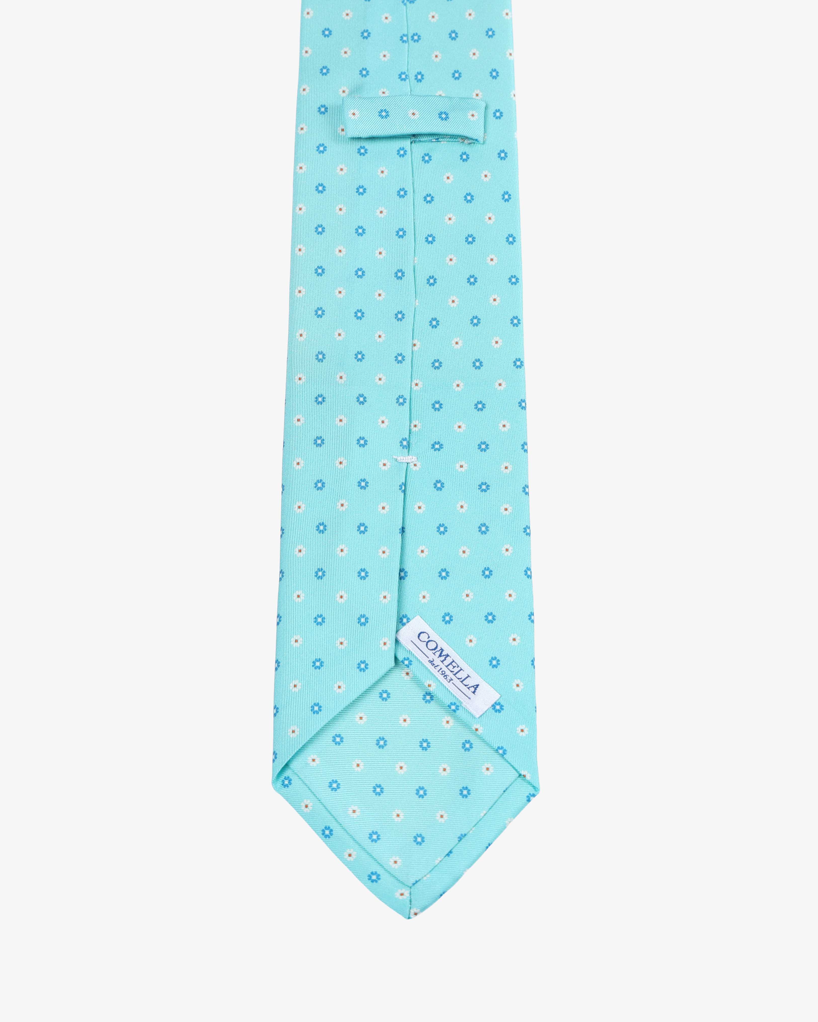 Cravatta con fantasia - Celeste - Comella Sartoria