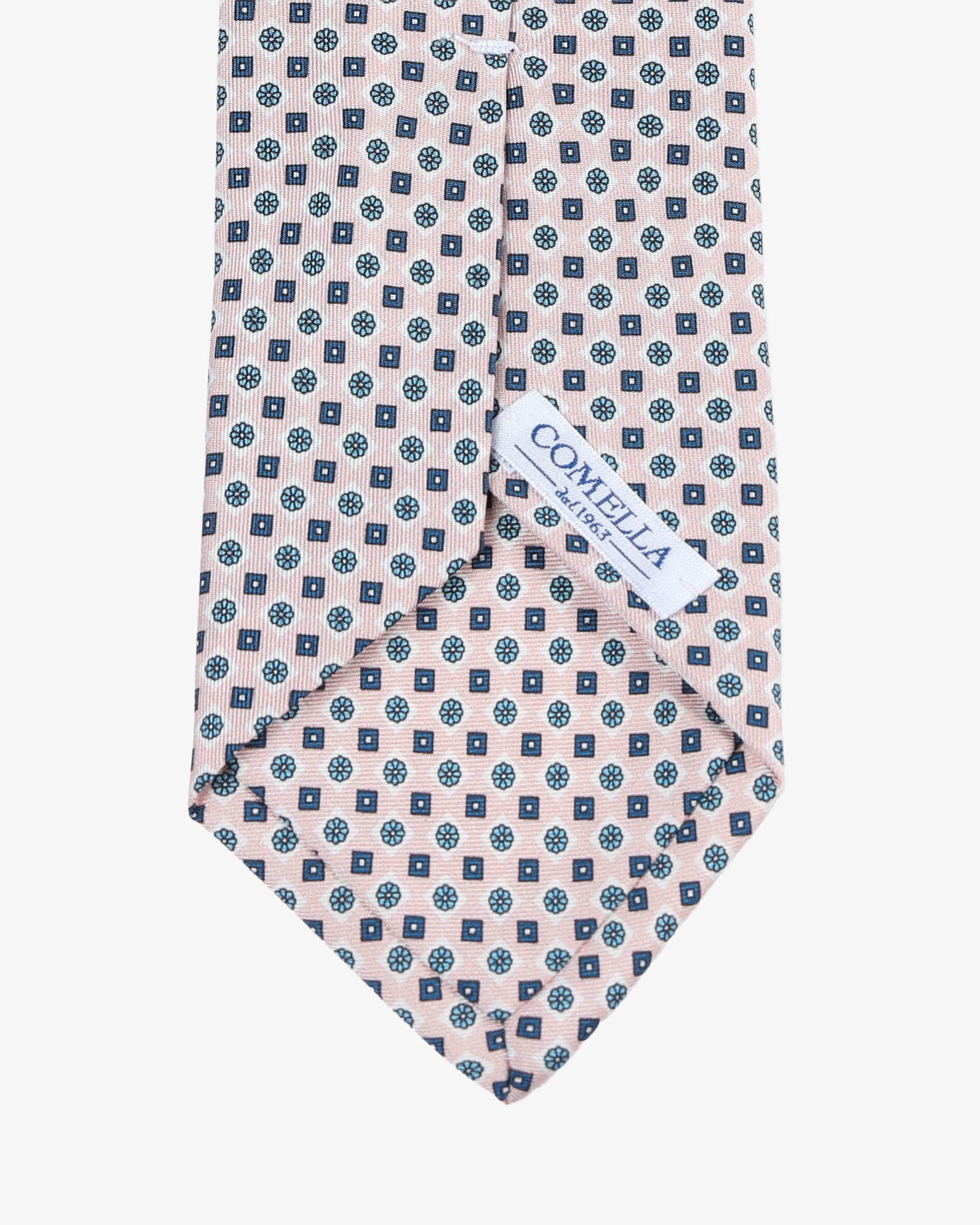 Cravatta con fantasia - Rosa e Blu - Comella Sartoria