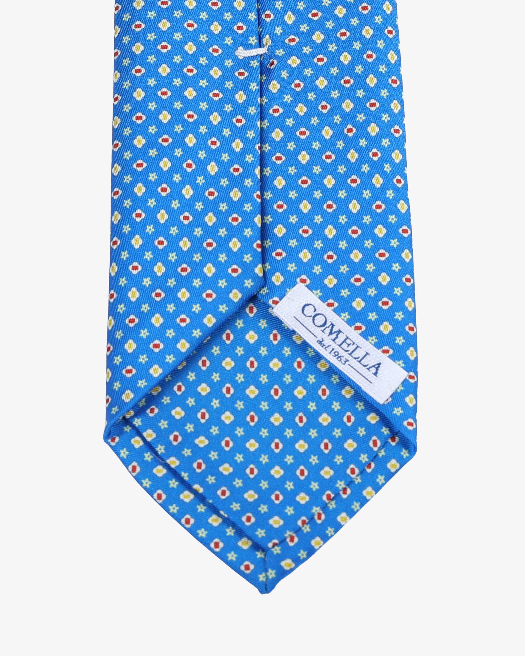 Cravatta con fantasia - Celeste Capri - Comella Sartoria