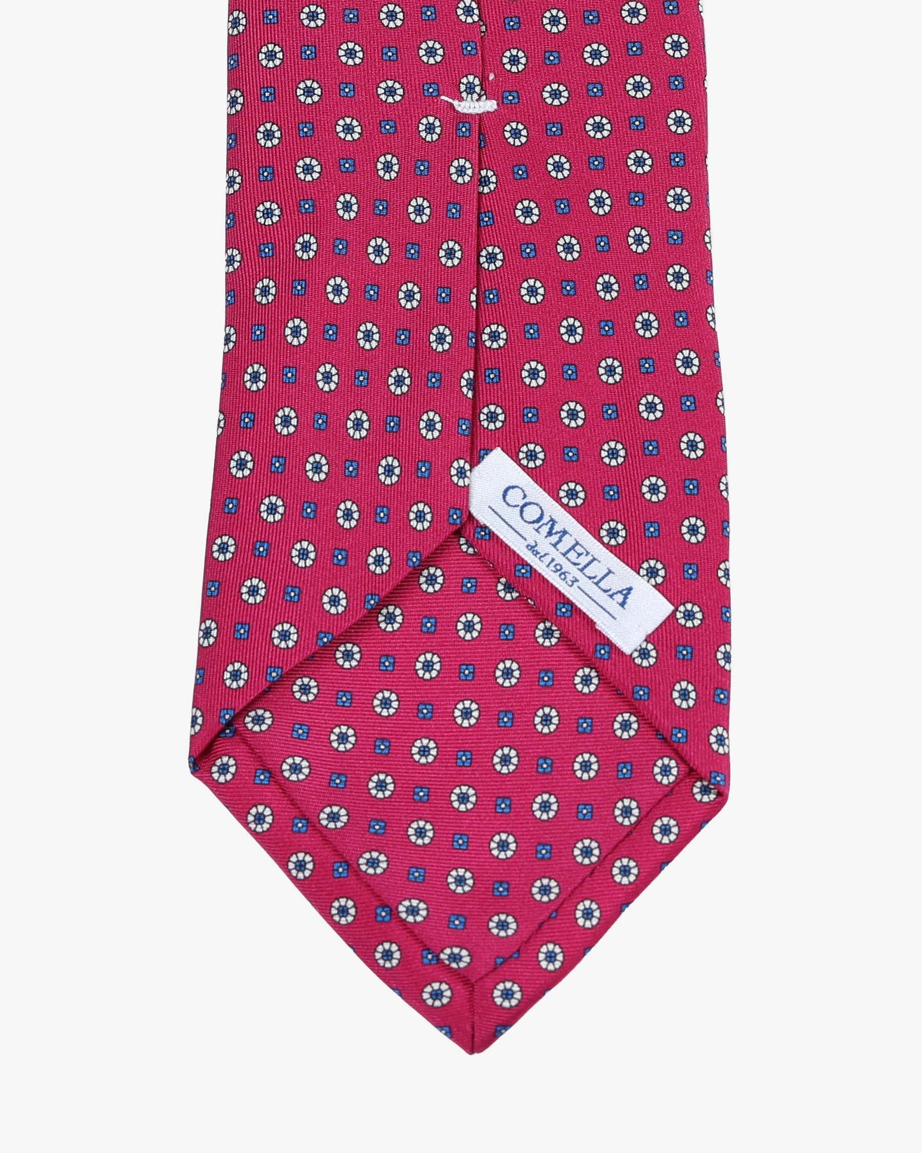 Cravatta con fantasia - Fucsia - Comella Sartoria