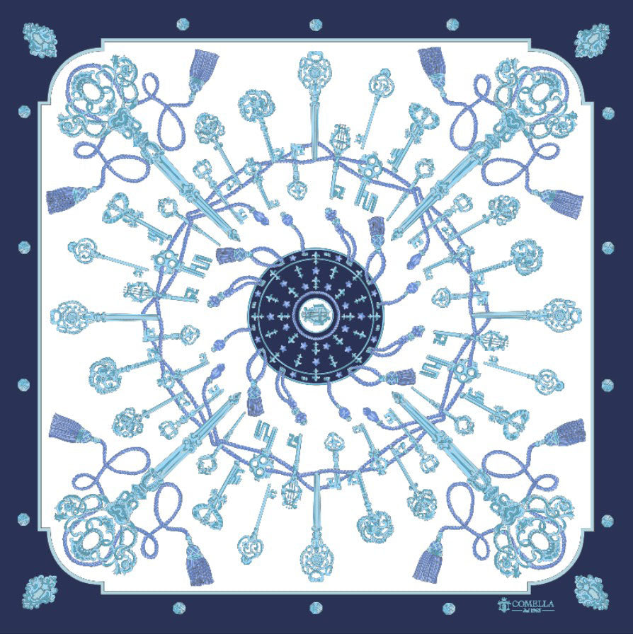 Foulard in Seta - Chiavi Blu