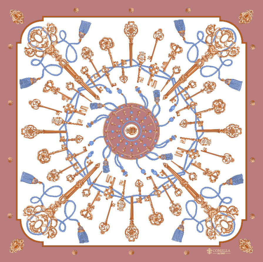 Foulard in Seta - Chiavi Carne
