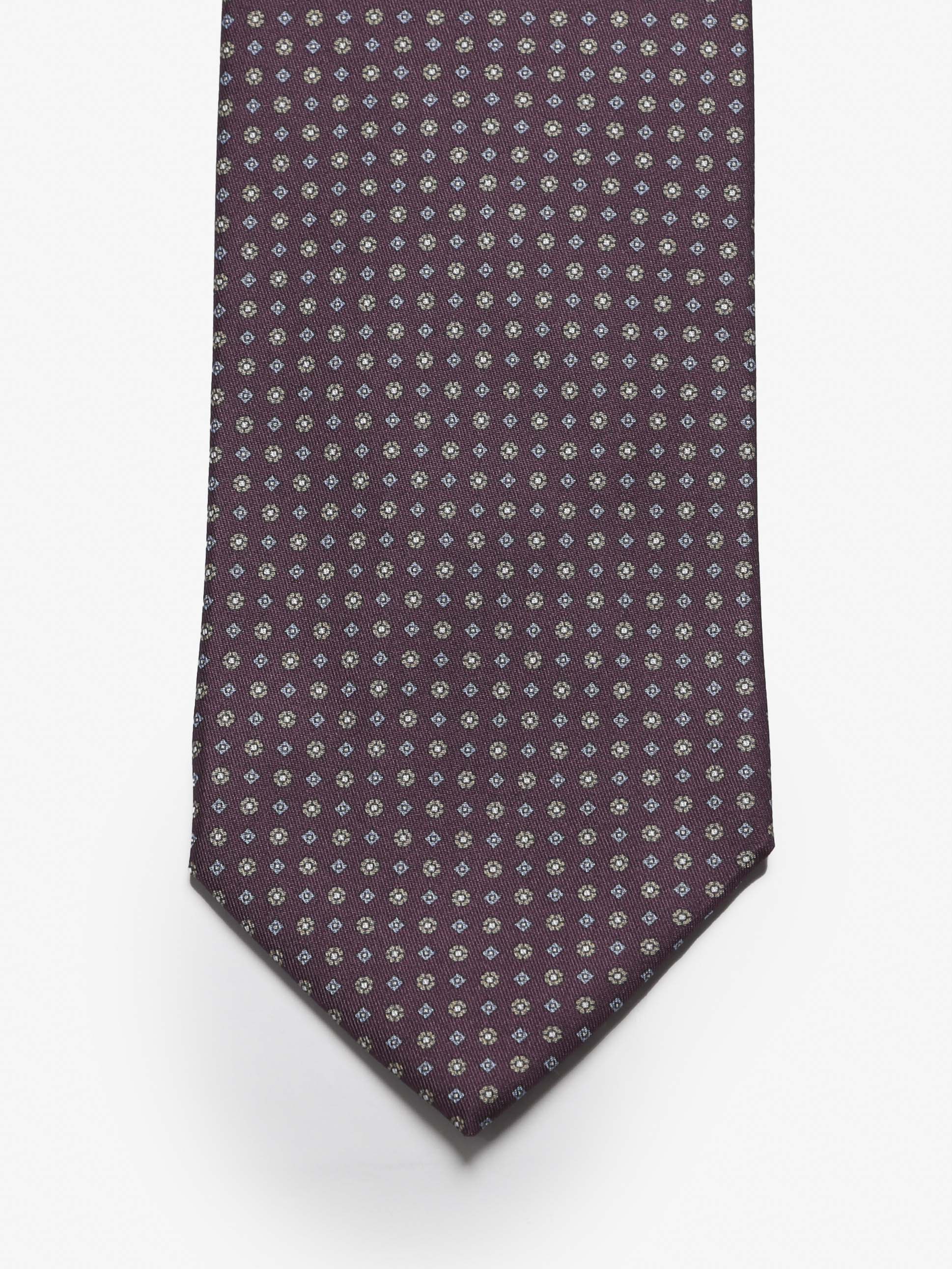Cravatta sartoriale 5 pieghe - Rosso Bordeaux