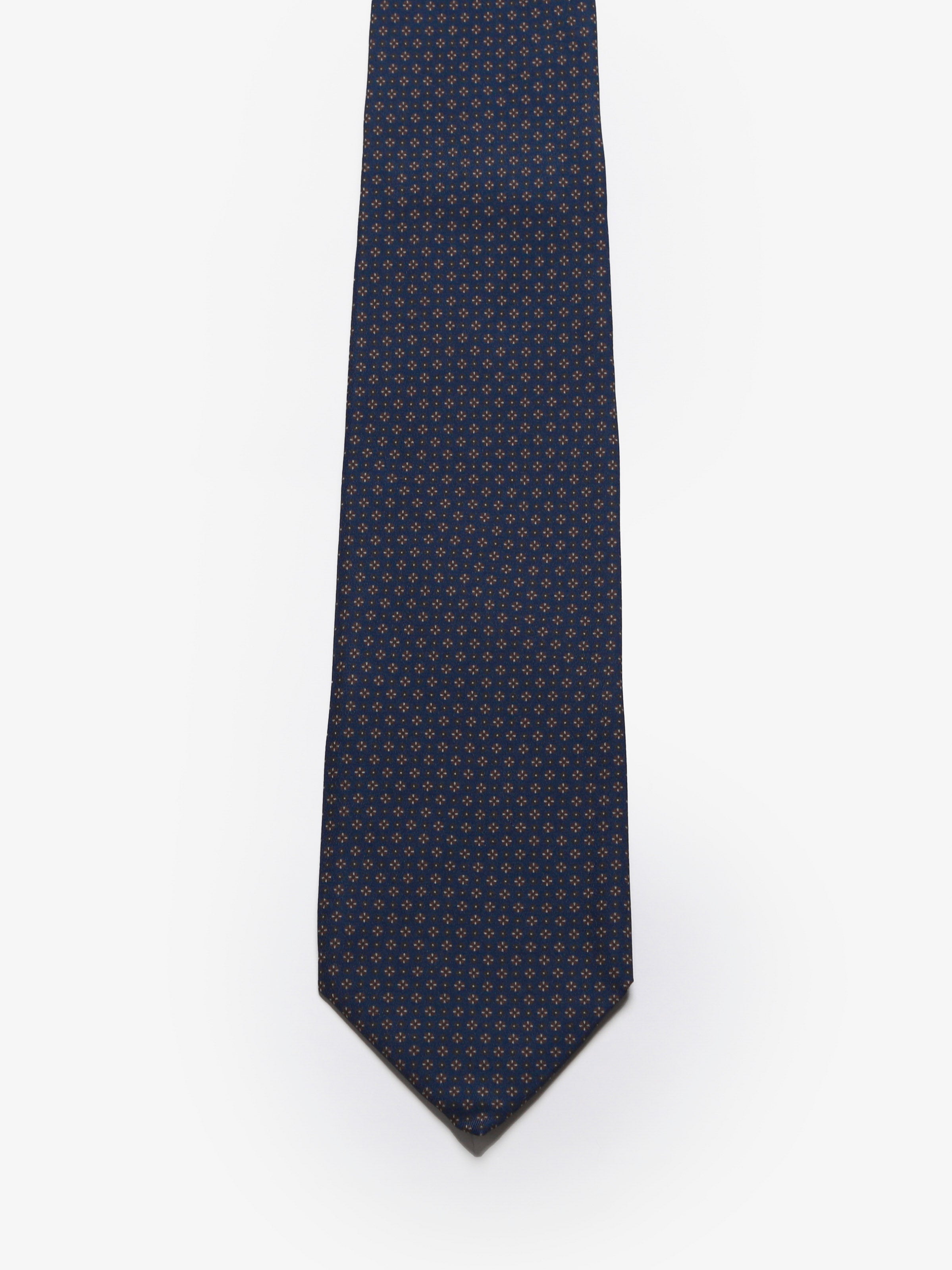 Cravatta sartoriale 5 pieghe - Blu Scuro
