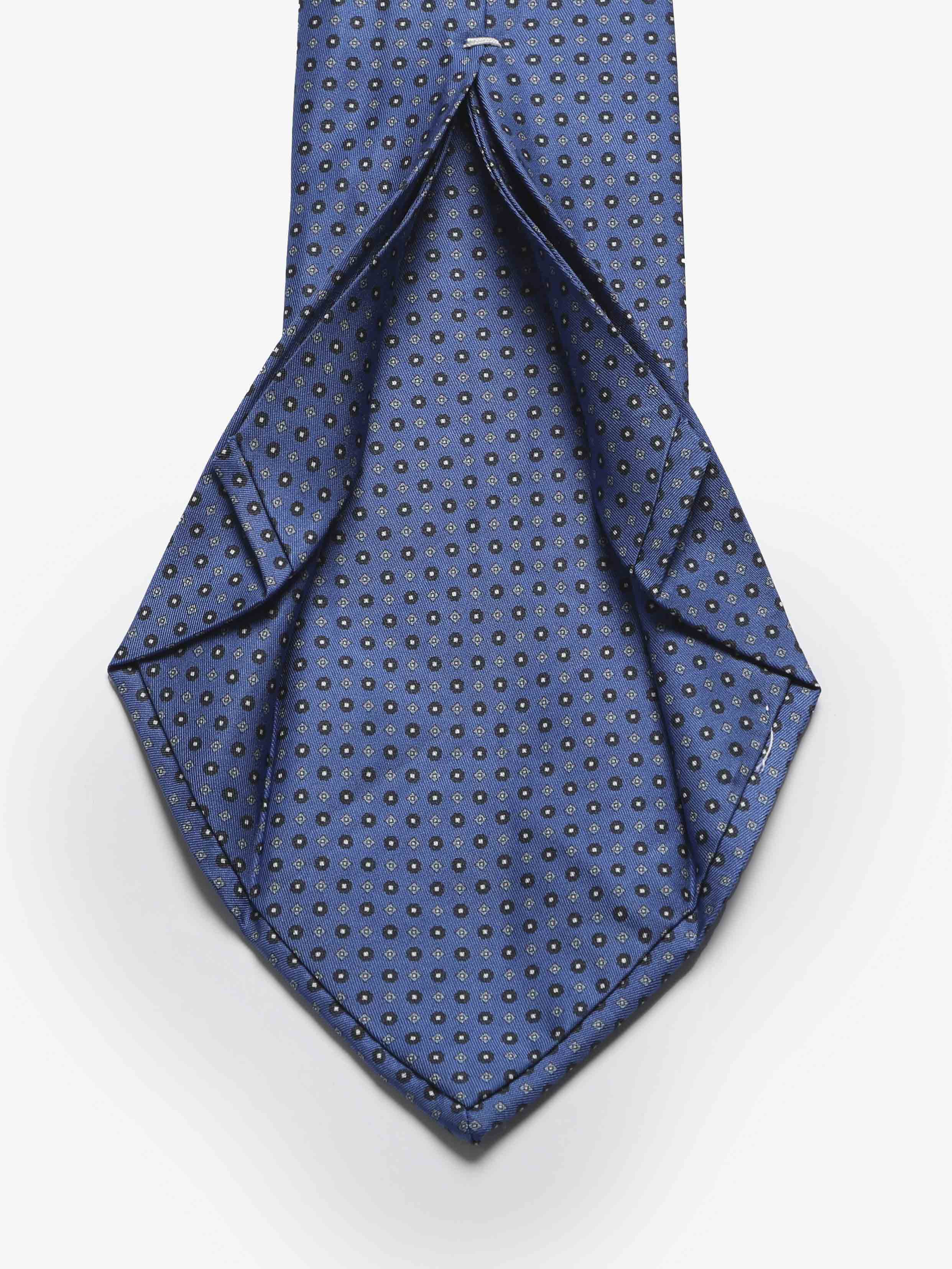Cravatta sartoriale 5 pieghe - Blu