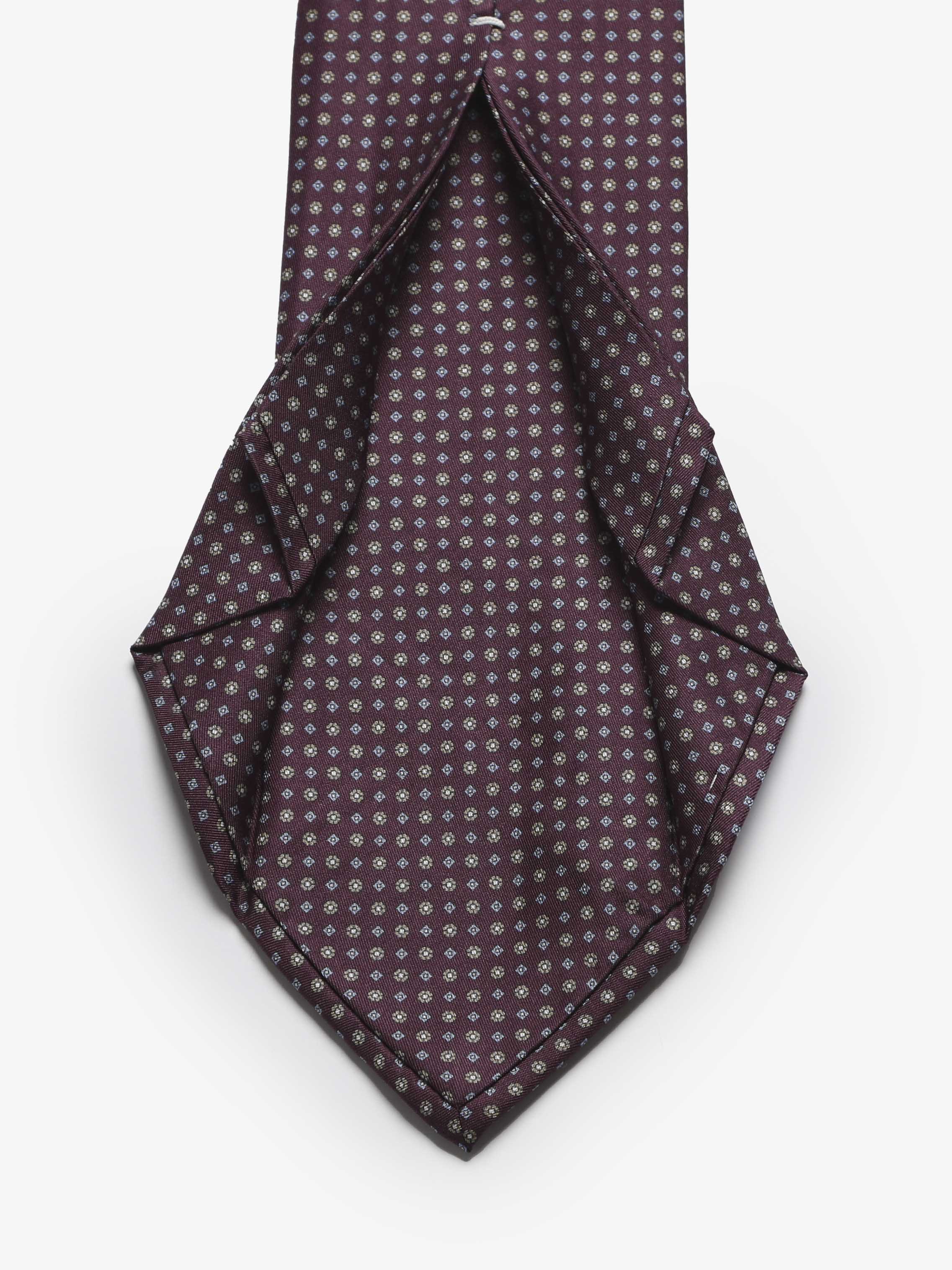 Cravatta sartoriale 5 pieghe - Rosso Bordeaux