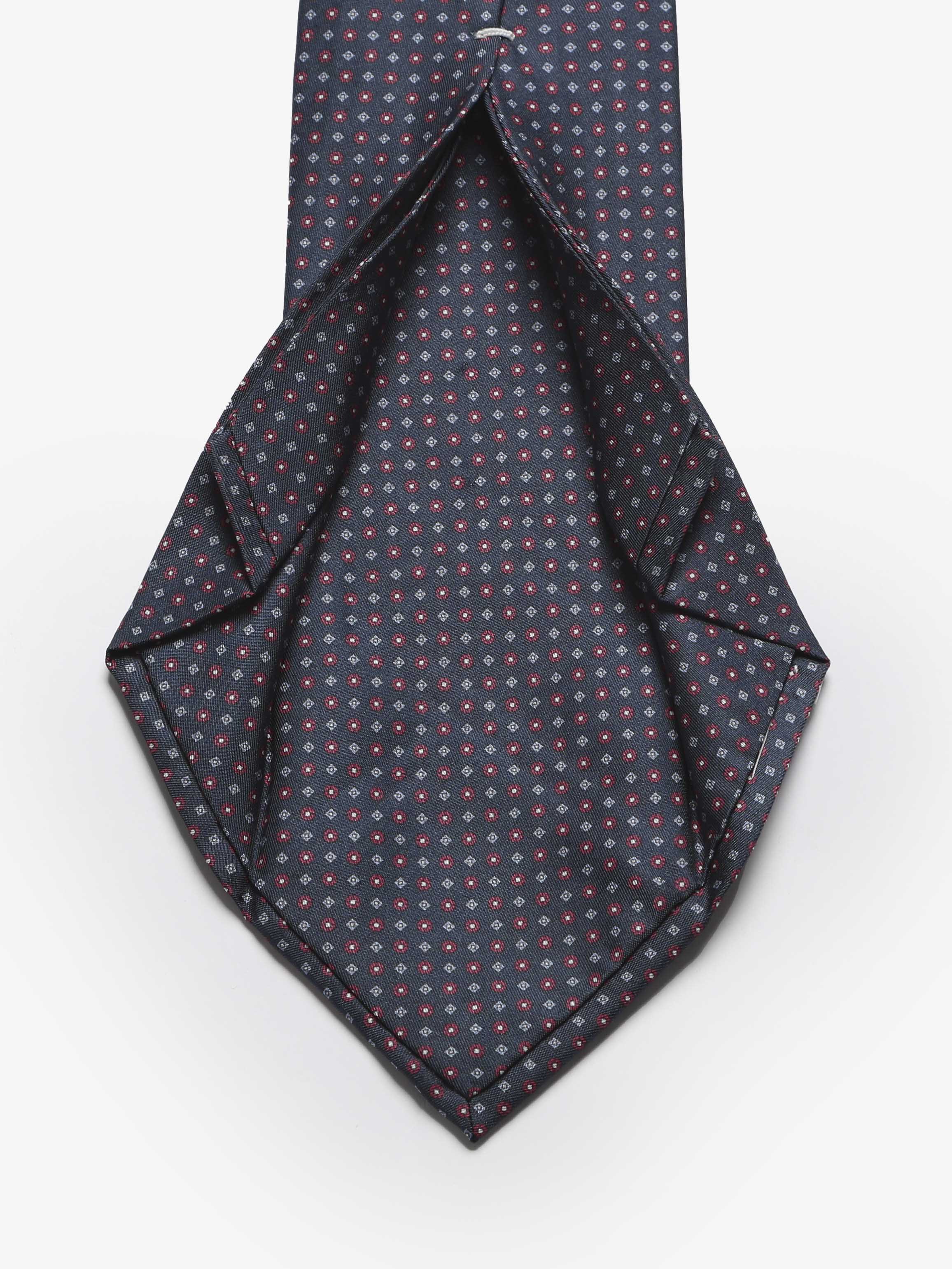 Cravatta sartoriale 5 pieghe - Blu Scuro
