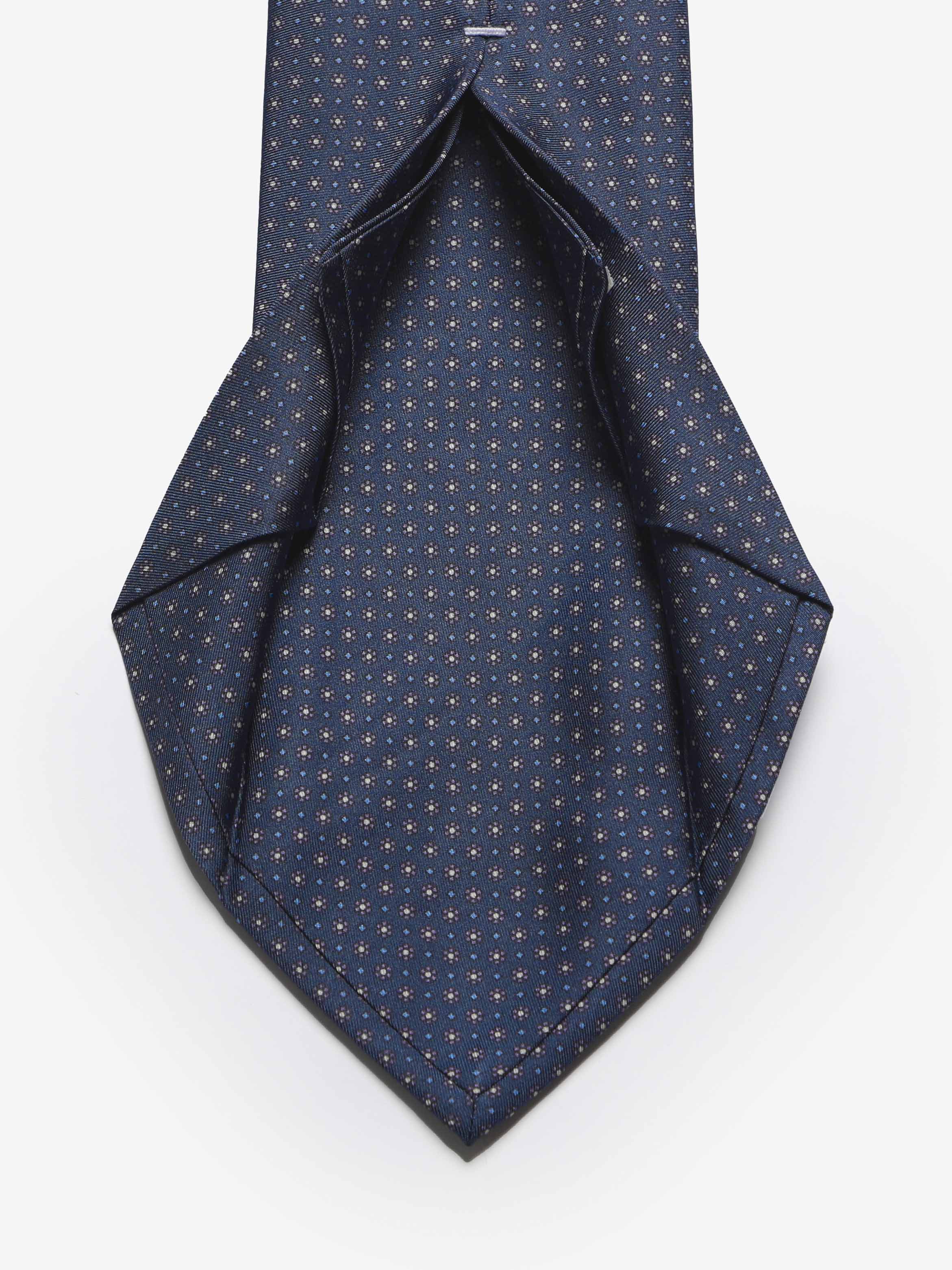 Cravatta sartoriale 5 pieghe - Blu