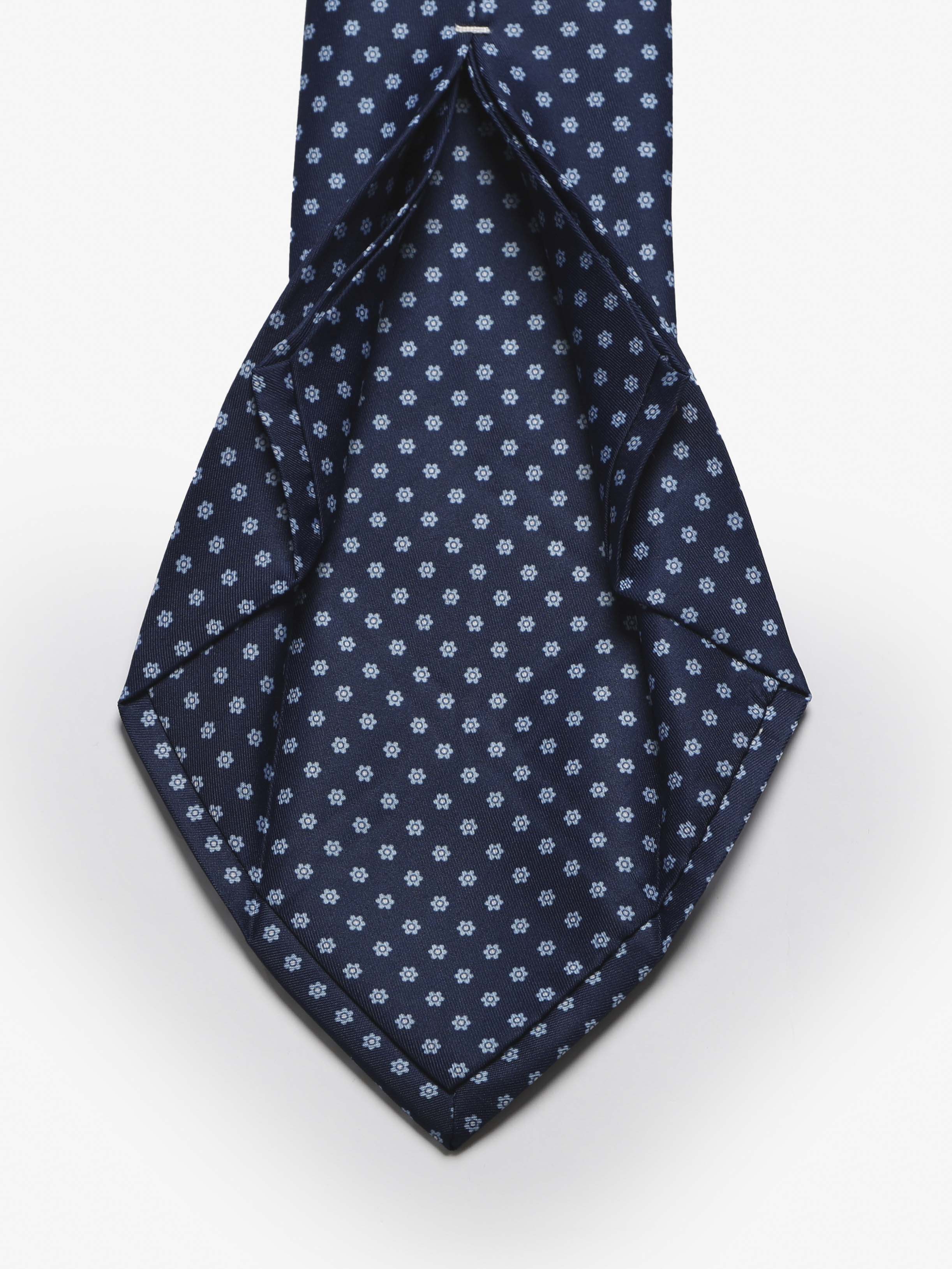 Cravatta sartoriale 5 pieghe - Blu