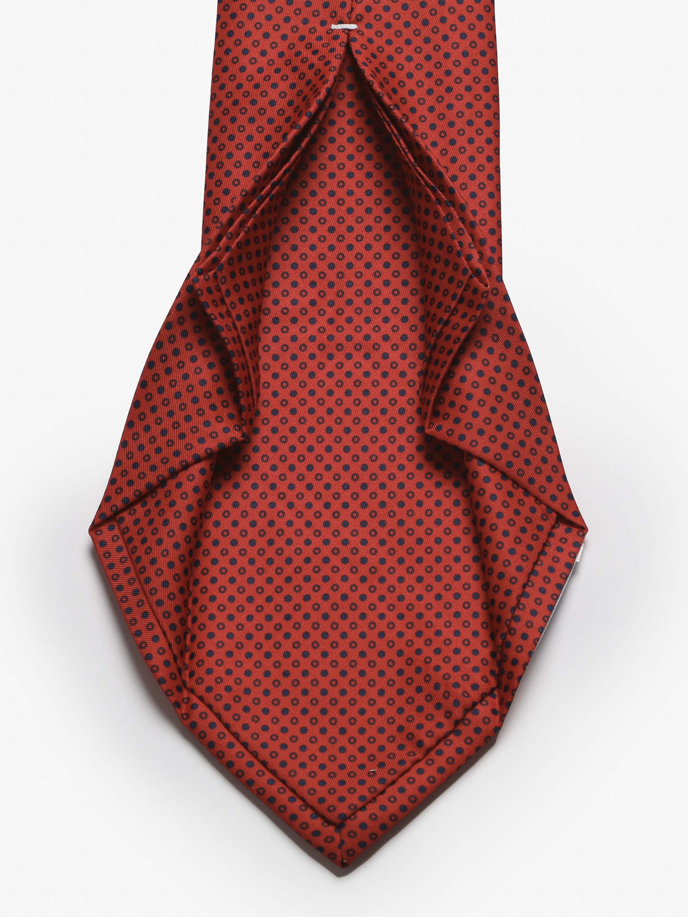 Cravatta sartoriale 5 pieghe - Rosso