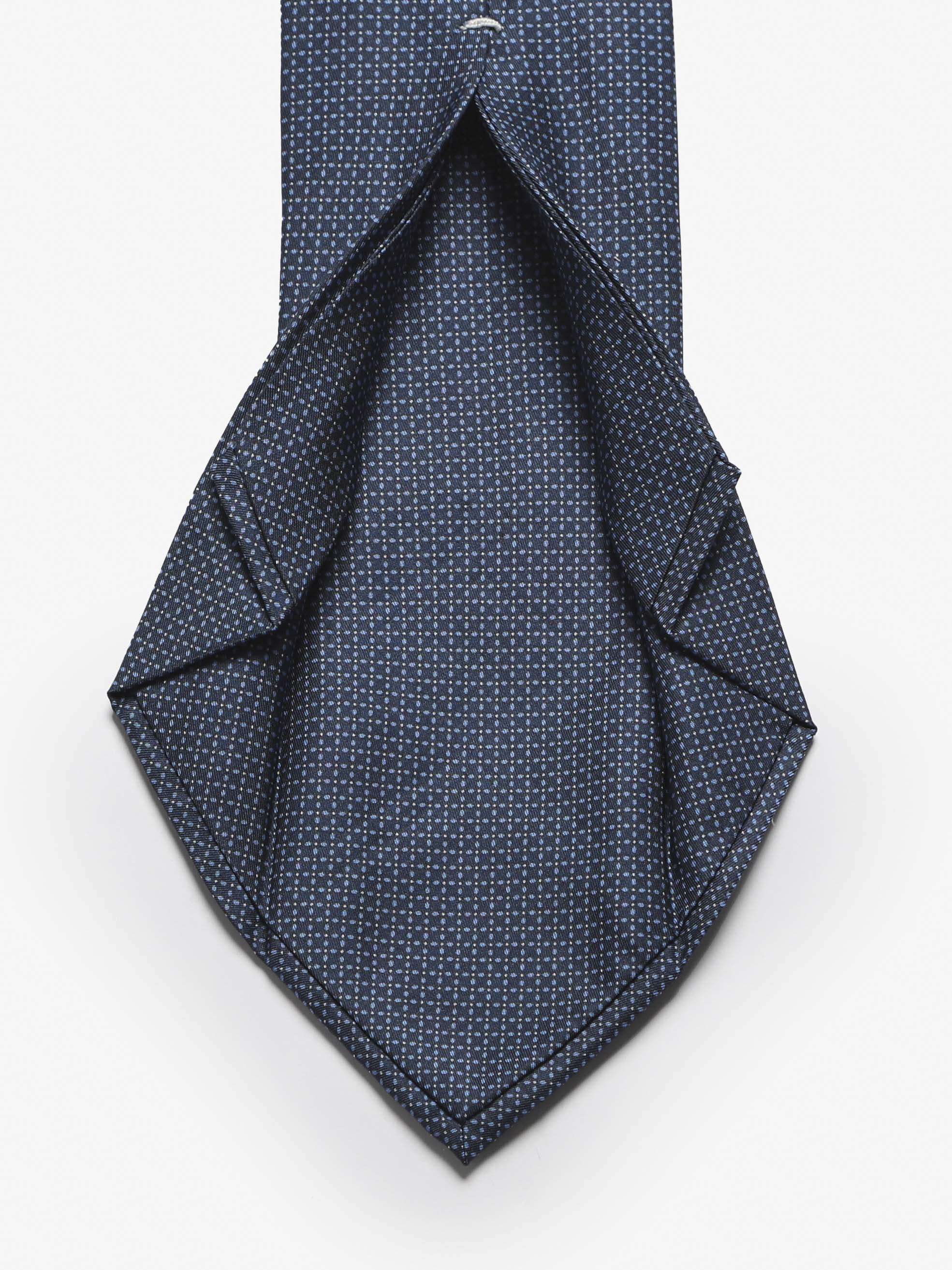 Cravatta sartoriale 5 pieghe - Blu